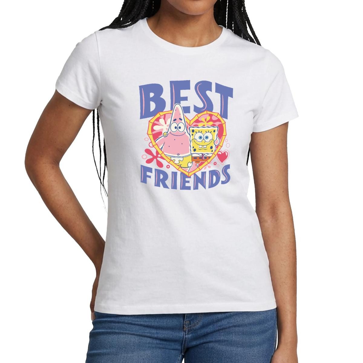 T-Shirt Spongebob Schwammkopf Und Patrick Beste Freunde Frauen T-Shirt