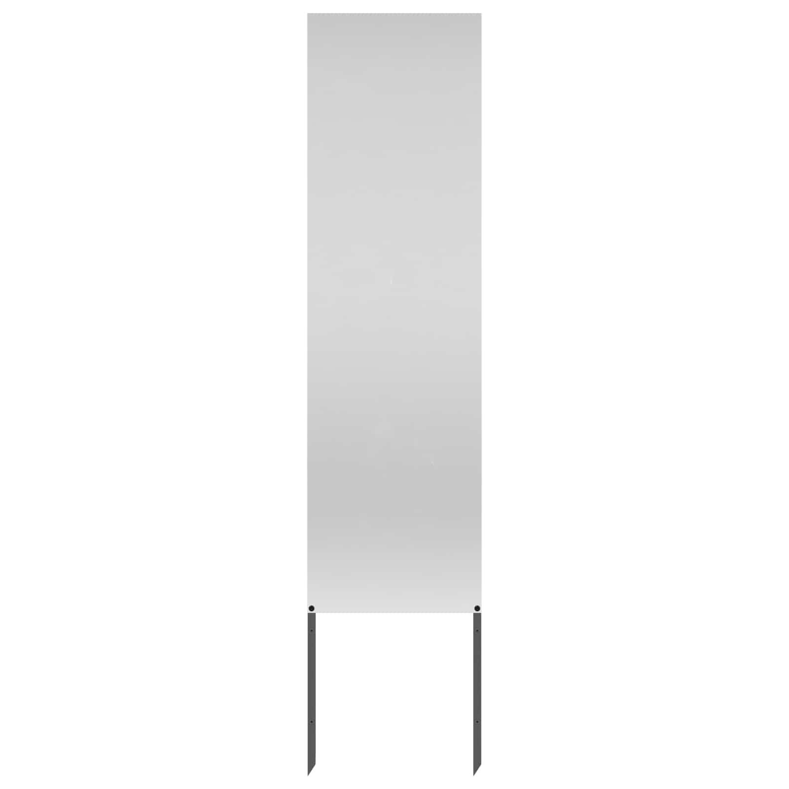 vidaXL Wandbild Garten Sichtschutz-Leinwand Silber 32 x 140 cm Verzinkter Stahl, (1 St)