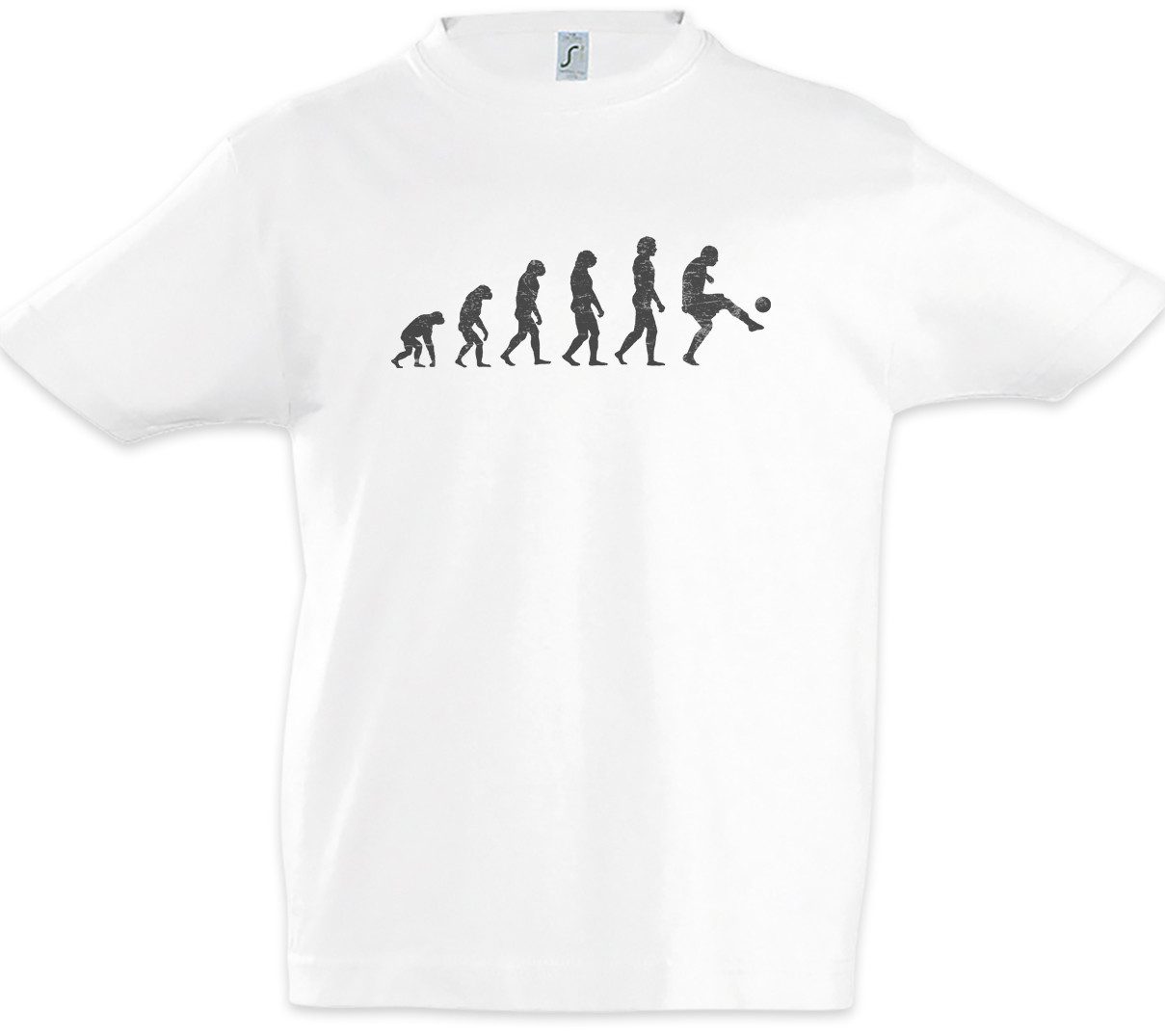 Print-Shirt Football Evolution Kinder T-ShirtFußball Fussball Player Soccer Game