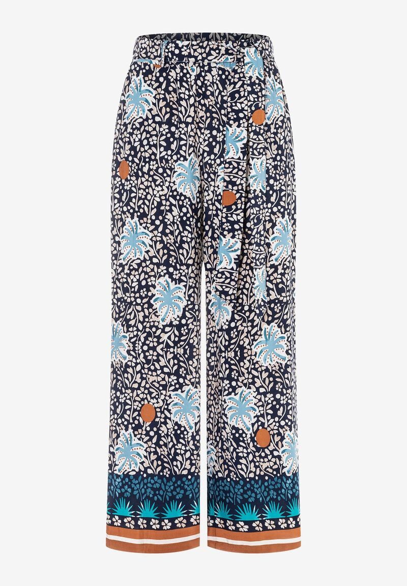 MORE&MORE Stoffhose Printed Culotte Pant günstig online kaufen
