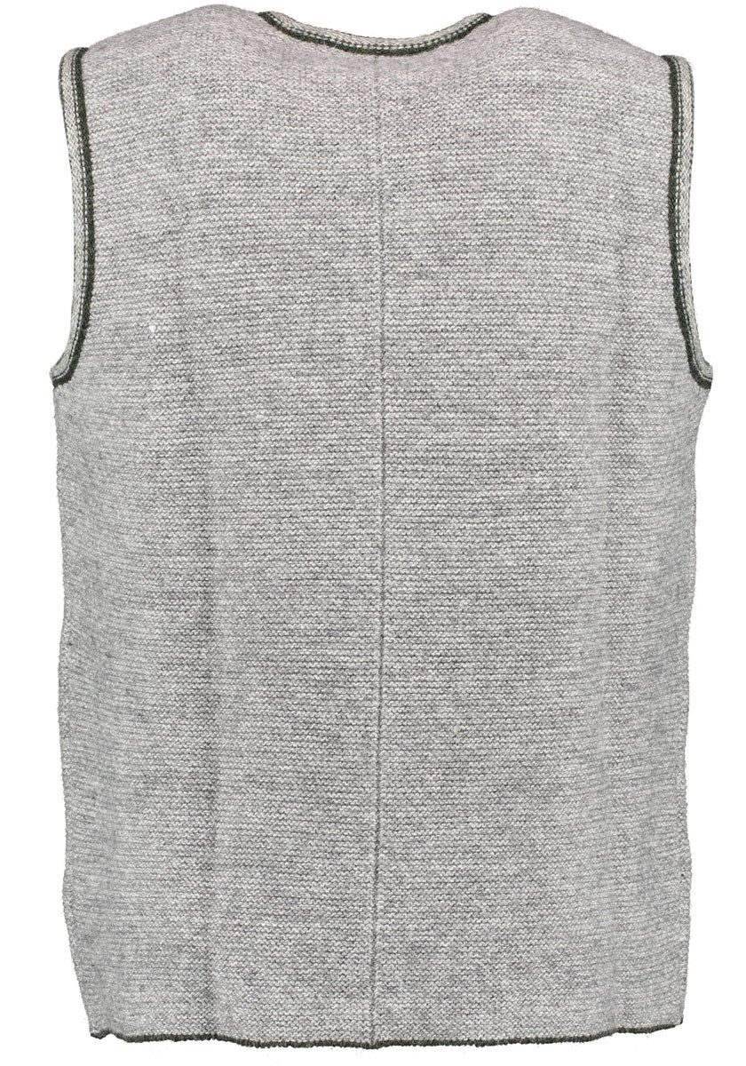 OS Trachten Strickweste Ormeya Herren Weste mit Rundhalsausschnitt und Pasp günstig online kaufen