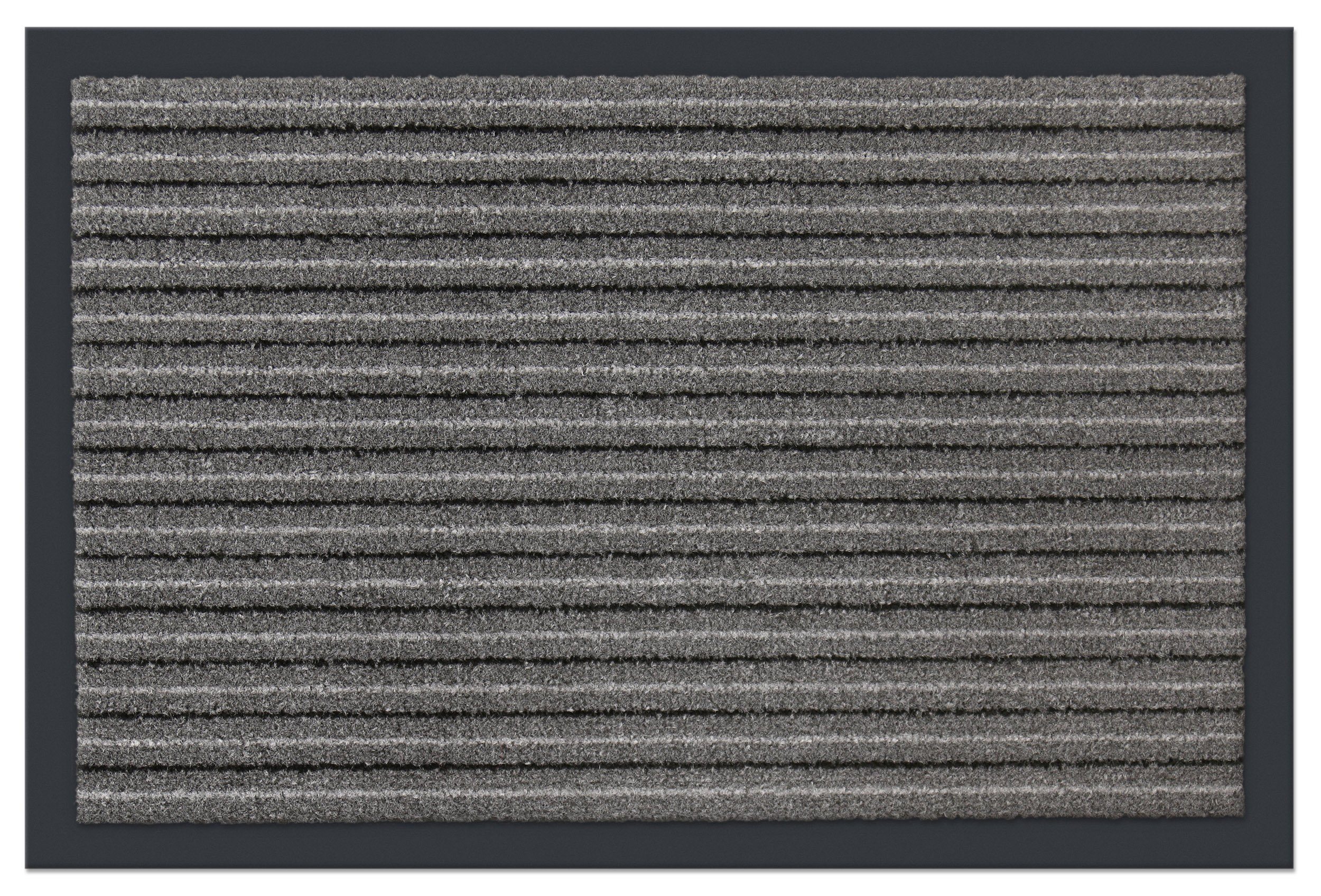 Fußmatte Rio, Carpet Innen- Diem, Außenbereich Schmutzfangmatte, rechteckig, 7 mm, Höhe: und  geeignet Grau-gestreift für überdachten