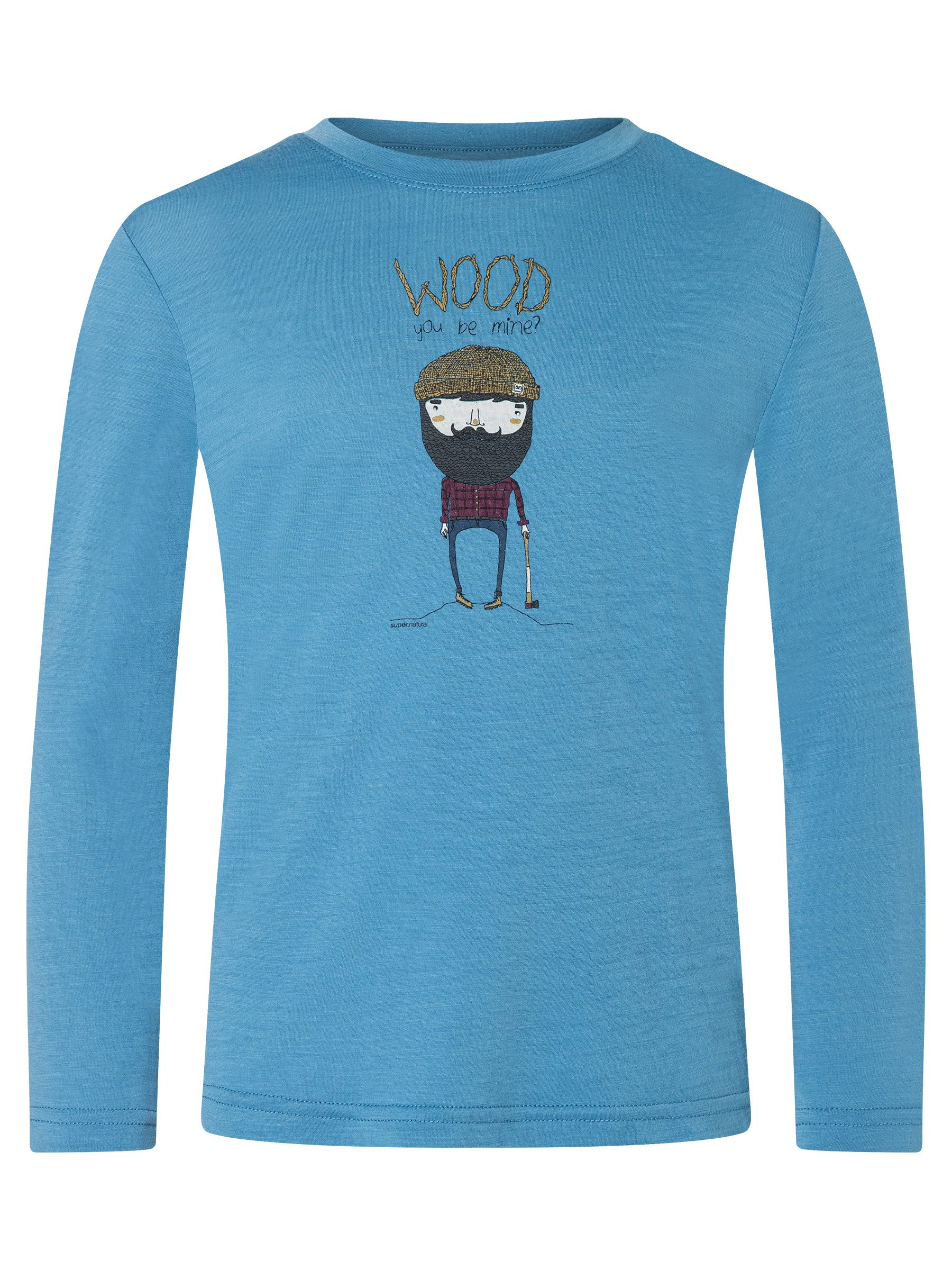 Langarmshirt für Kinder, Merino K WOOD CRAFTI LS
