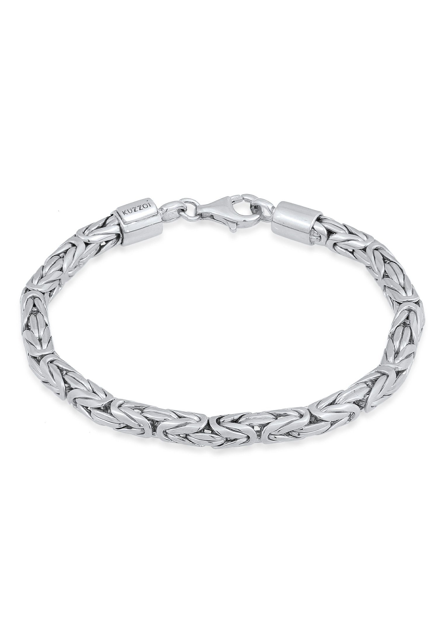 Kuzzoi Silberarmband Herren Königskette Rund 925 Silber, Twisted