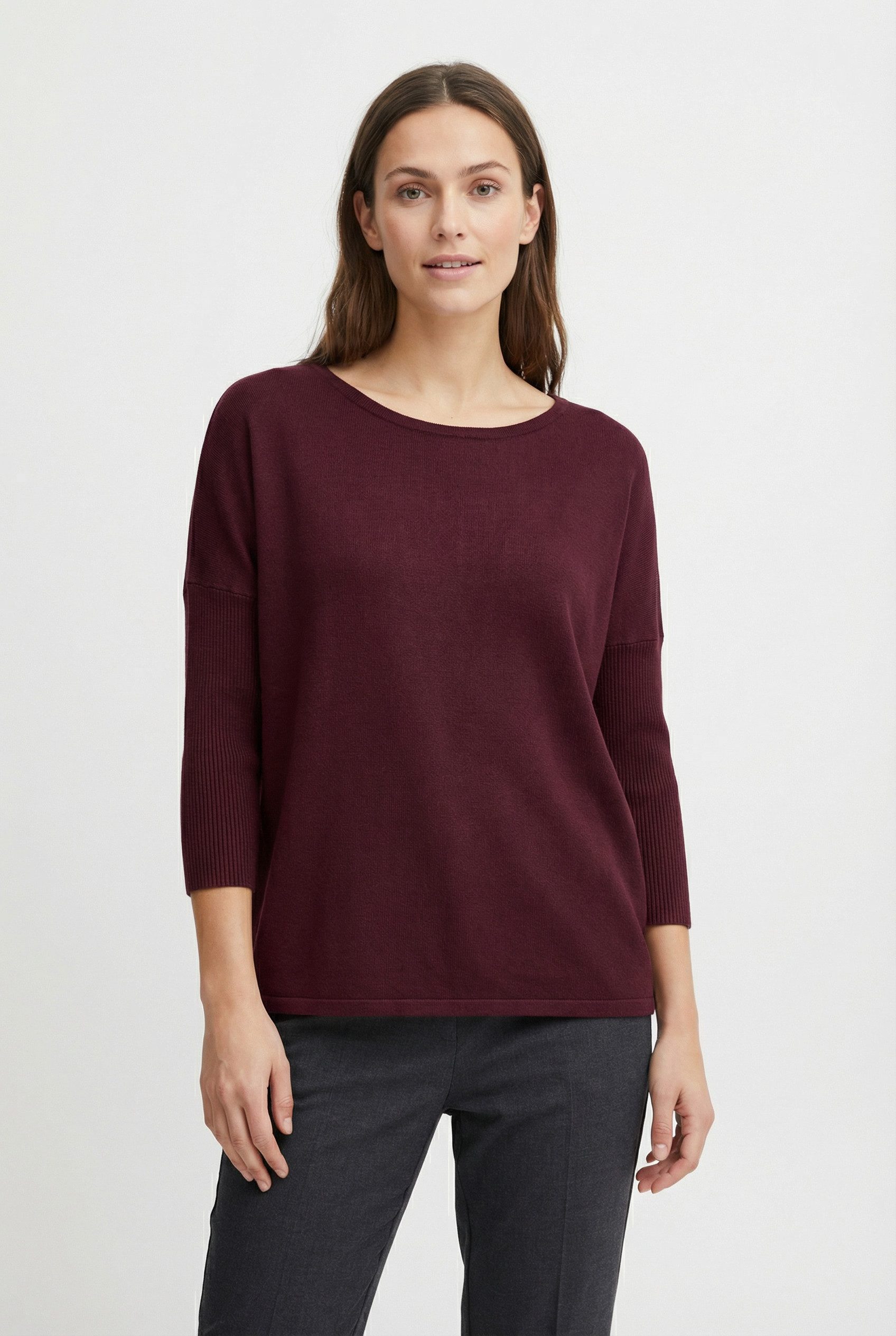 FREEQUENT Strickpullover FQJONE-PU mit 3/4 Armen günstig online kaufen