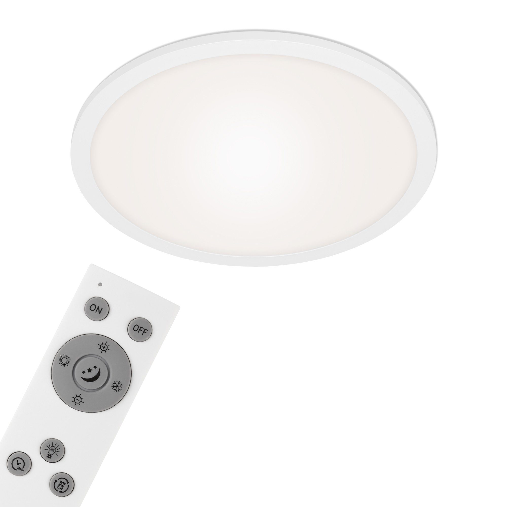 Briloner Leuchten LED Panel 7168-016, LED fest verbaut, Kaltweiß, Neutralweiß, Tageslichtweiß, Warmweiß, Deckenlampe ultraflach Panel CCT 2200lm 24W IP20