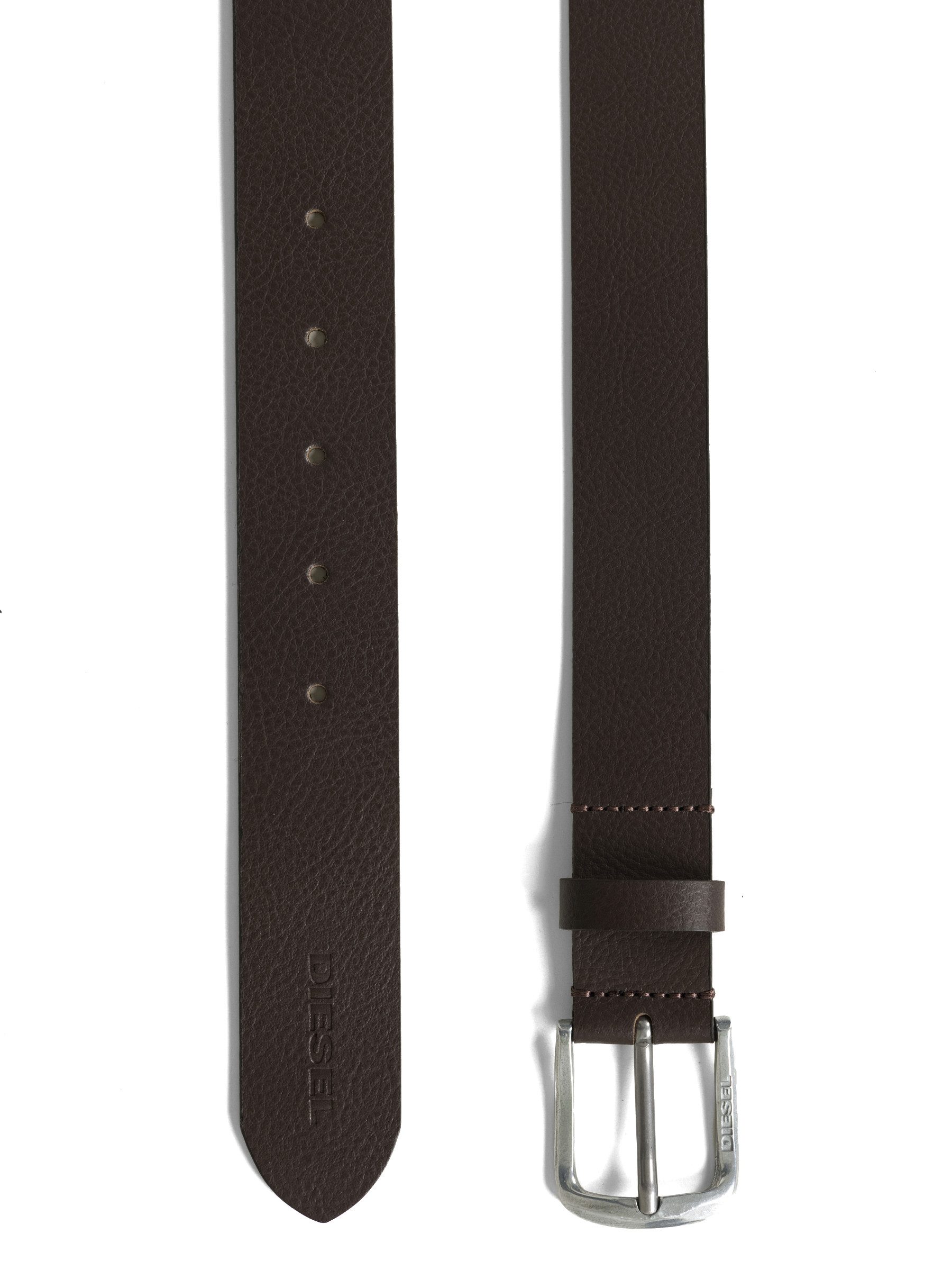Diesel Ledergürtel 3,5 cm breit mit Metallverschluss - LOGO B-BASIC BELT 100% Echtleder