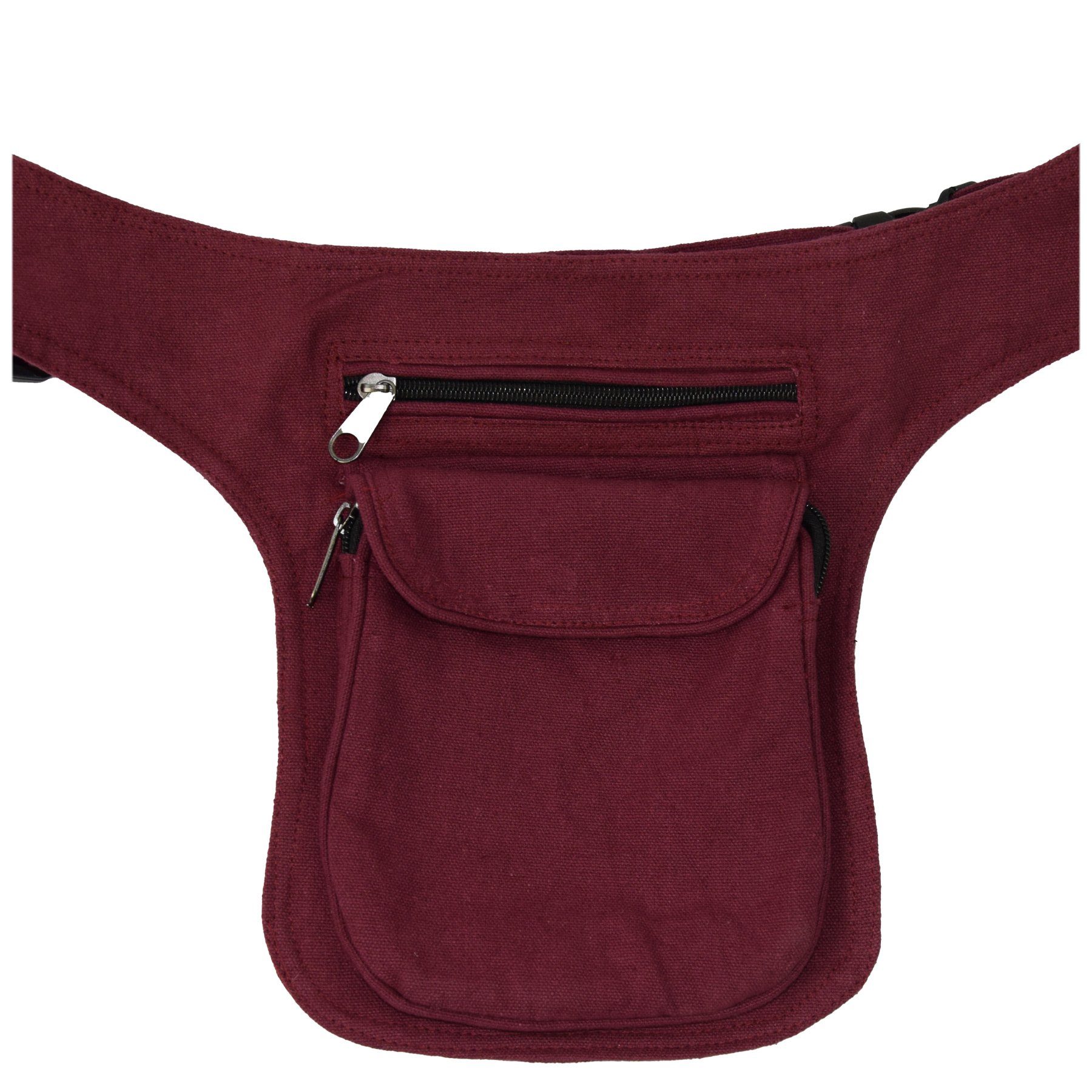 SIMANDRA Bauchtasche Gürteltasche für Damen Bauchtasche klein handgefertigt Herren Hüfttasche in - Rot - Nepaln und