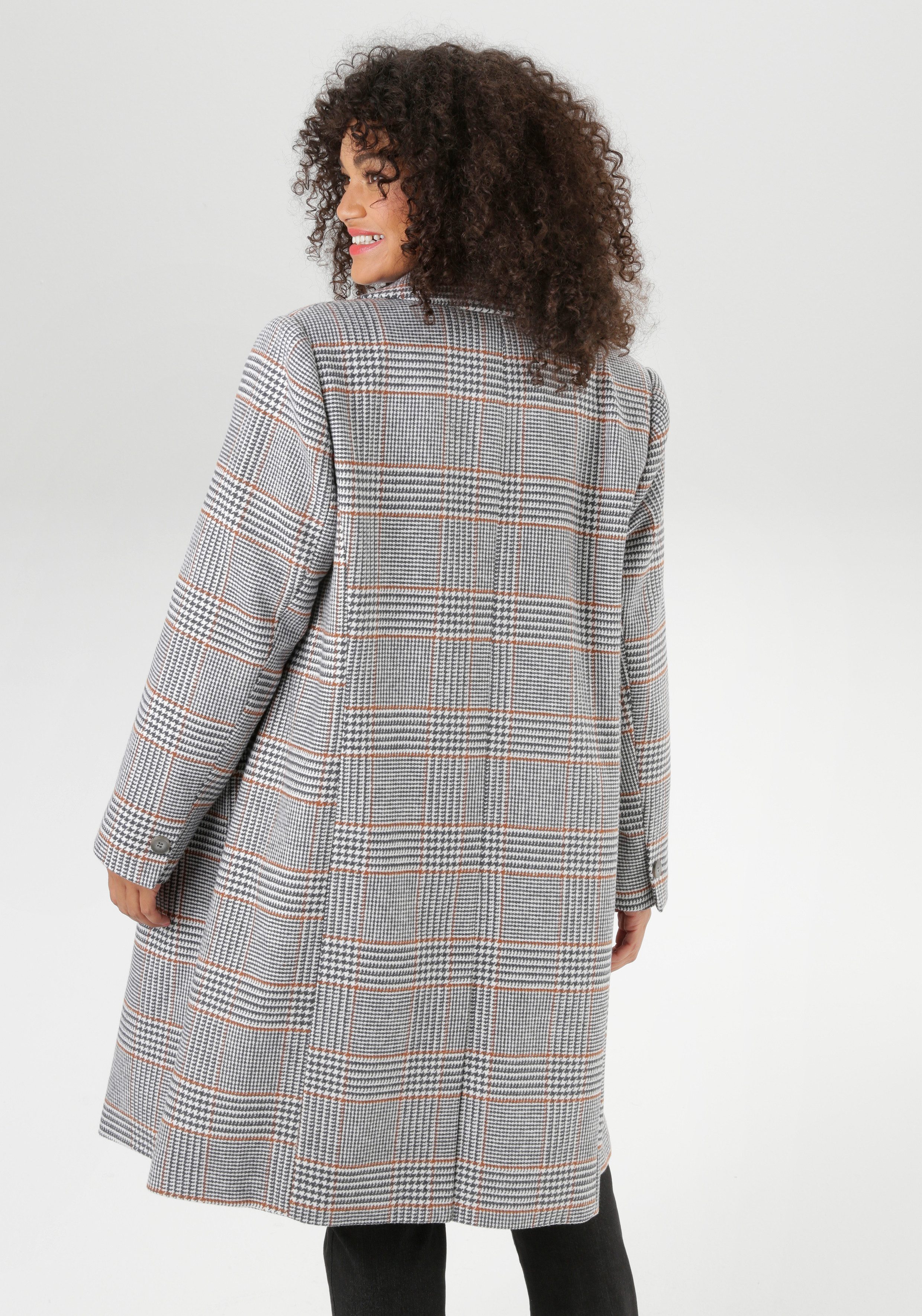 Aniston PLUS Kurzmantel in ausdrucksvollem Karo-Dessin - NEUE KOLLEKTION