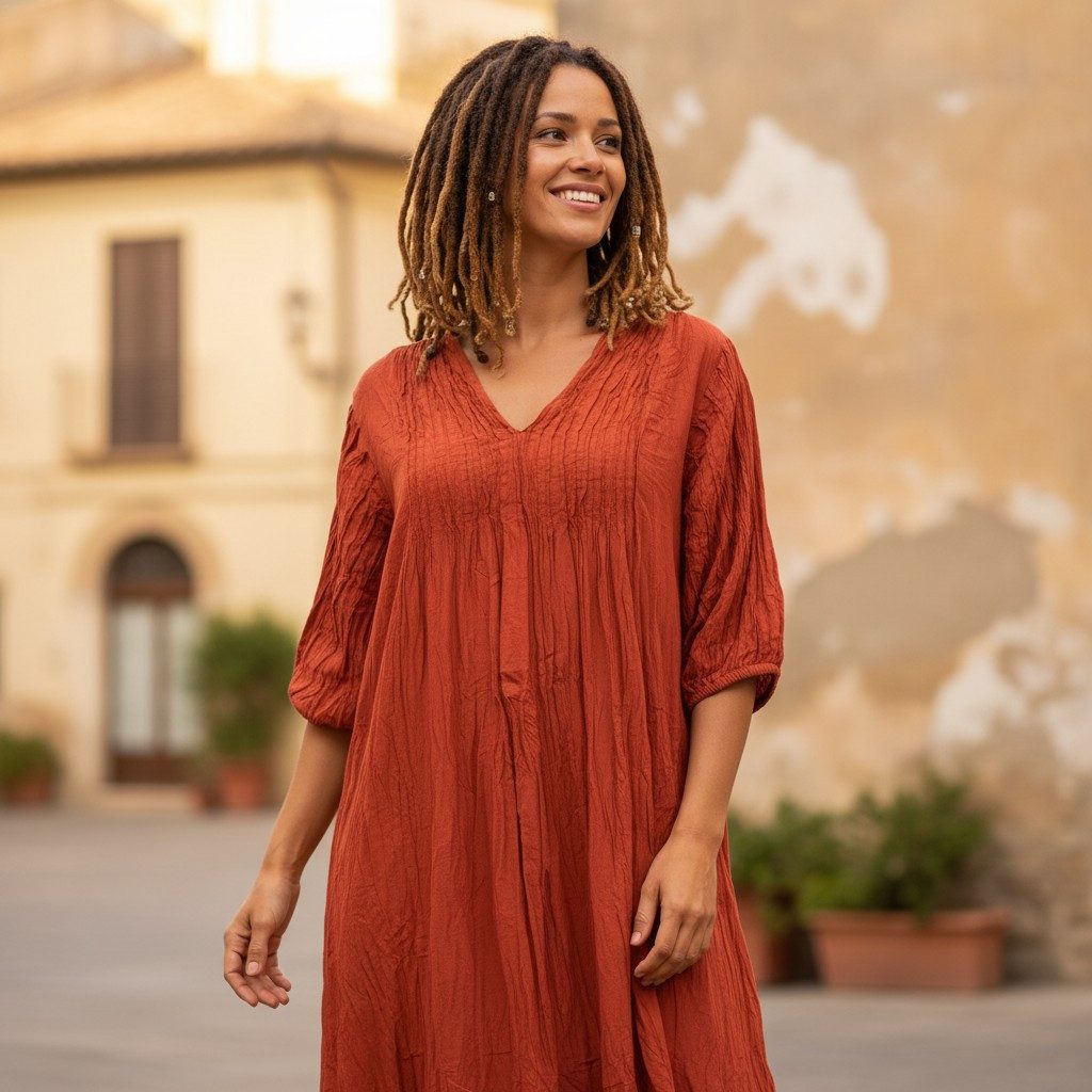 Guru-Shop Midikleid Boho Maxikleid, luftiges langes Sommerkleid für.. alter günstig online kaufen