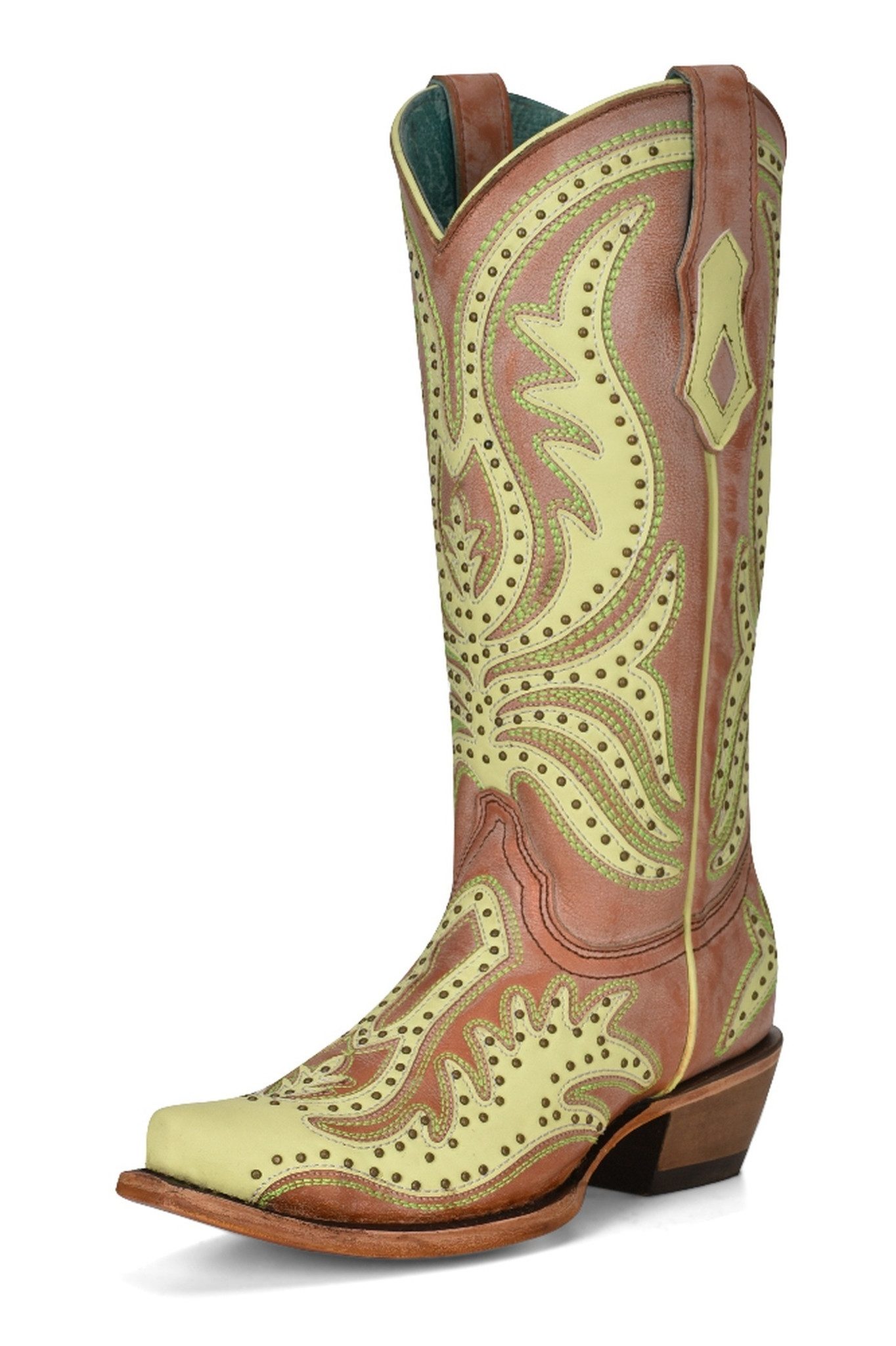 Corral Boots C3971 Damen Grün Cowboystiefel Rahmengenähte Damen Westernstiefel