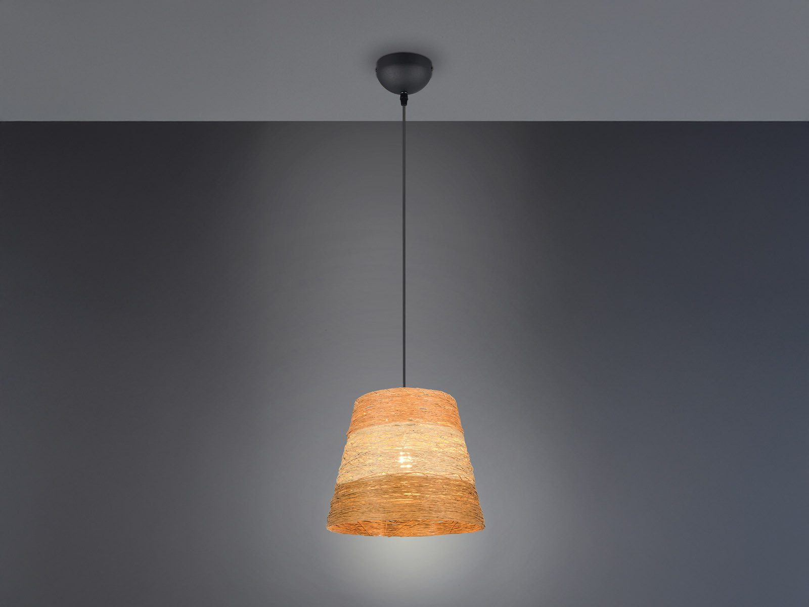 Reality Leuchten LED Pendelleuchte, Dimmfunktion, LED wechselbar, über Lichtschalter in 3 Stufen dimmbar, warmweiß, einflammig Papier-lampe hängend über-n Esstisch Lampenschirm, Ø 30cm