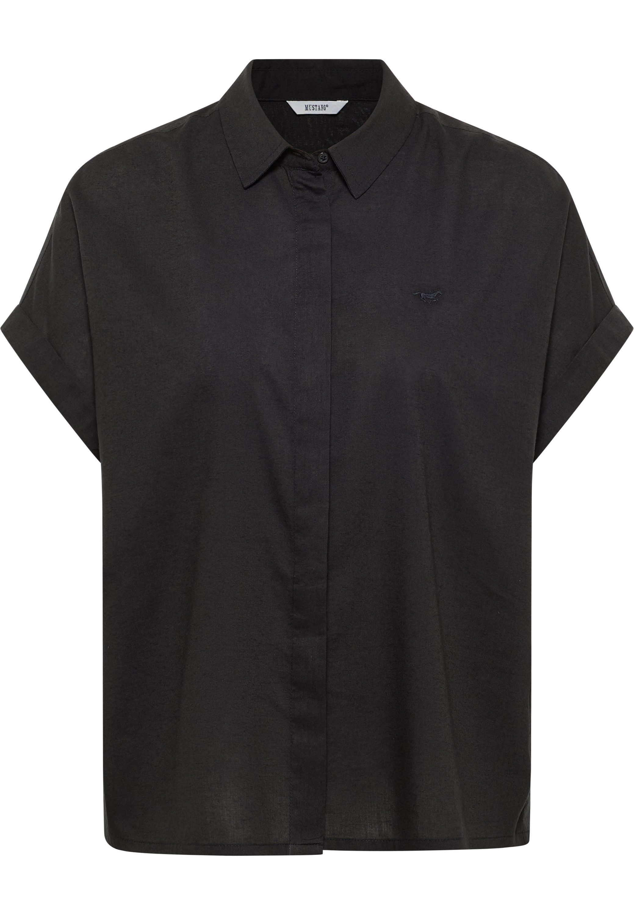 MUSTANG Kurzarmbluse Damen Style Elsa Basic Blouse
