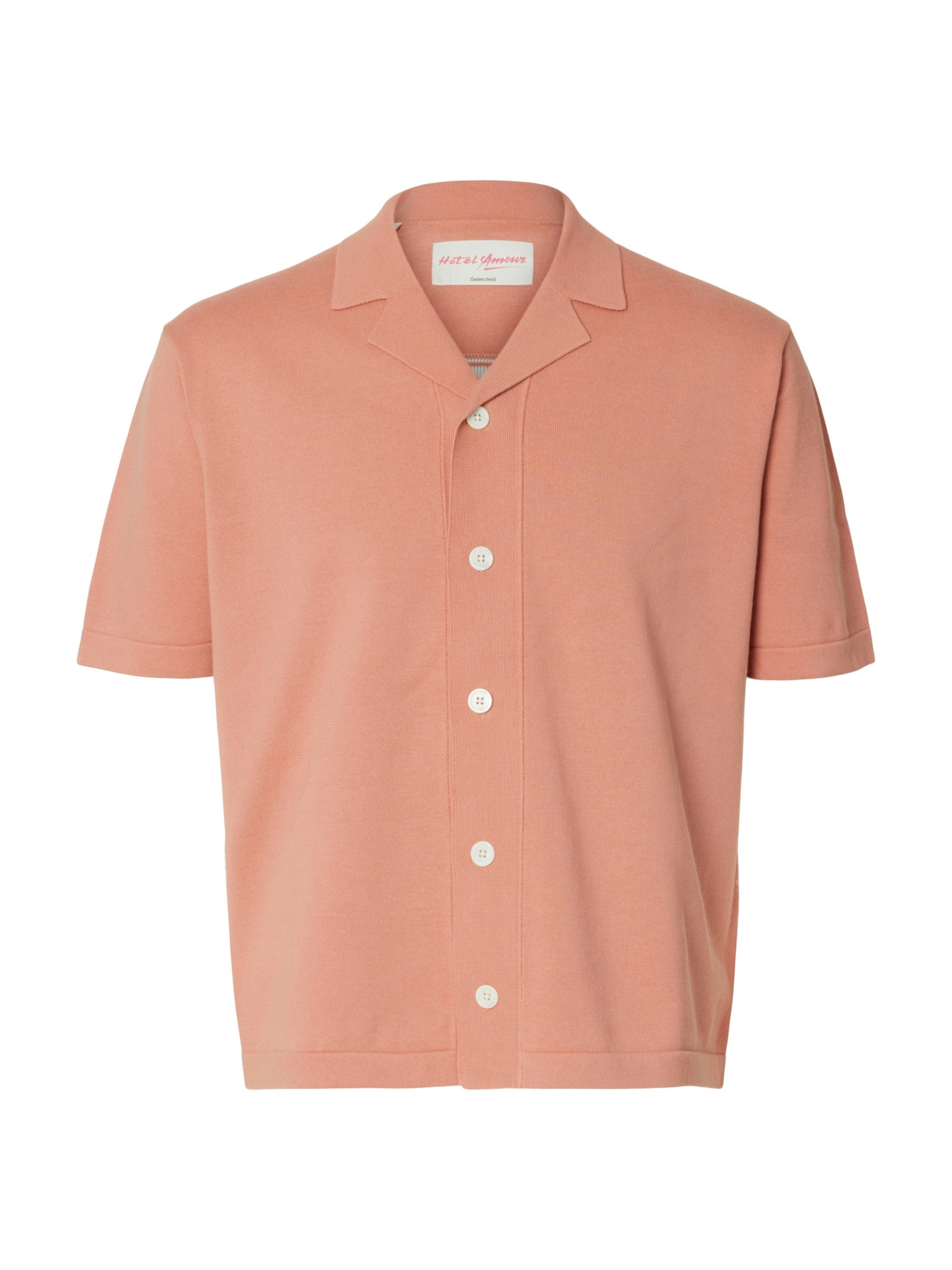 SELECTED HOMME Poloshirt SLHAMOUR INTARSIA RELAXED POLO CARD
