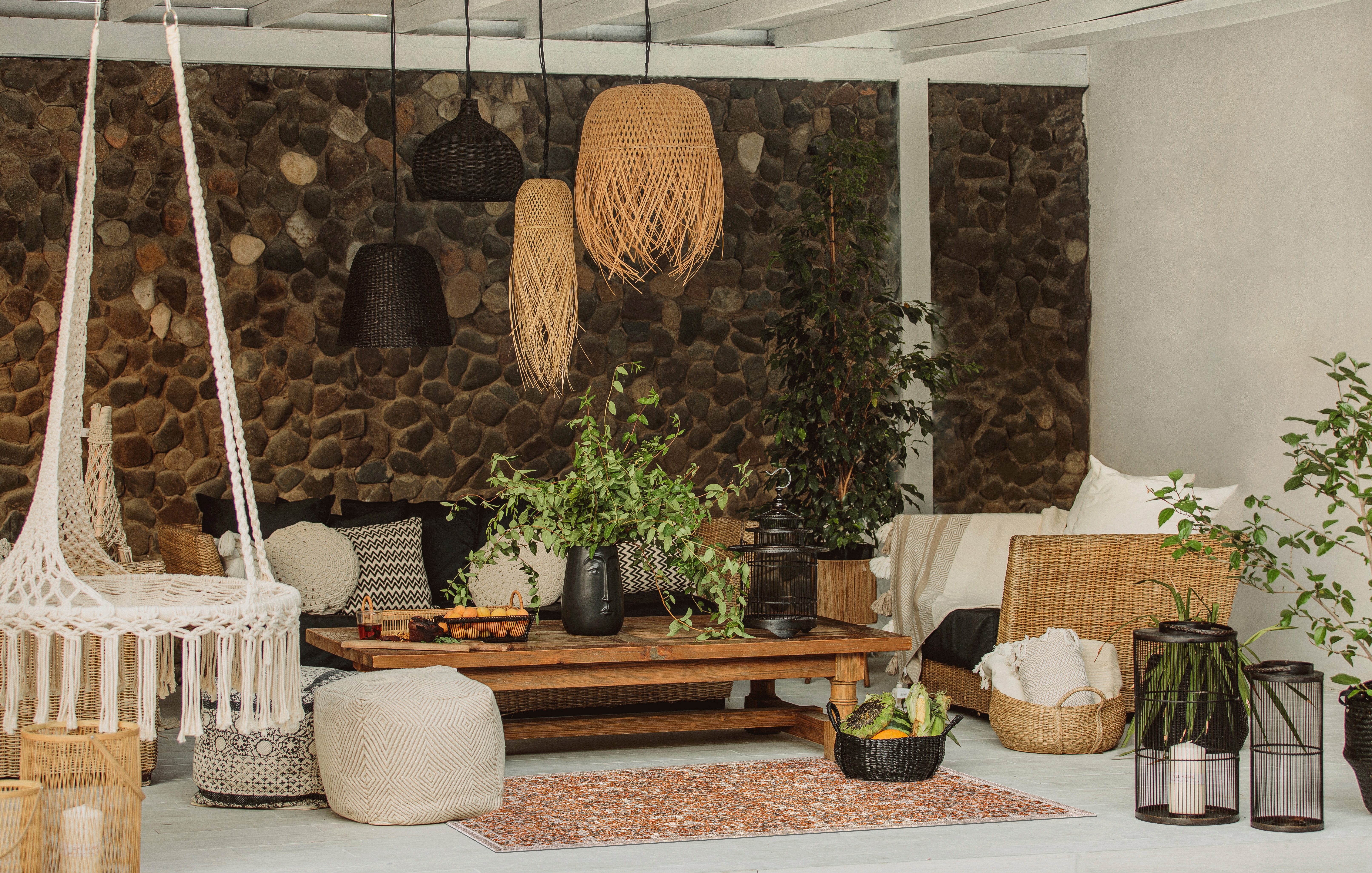 Mazovia Designteppich Außen Orientalisch Terrasse, 140 x 200 cm, Wasserdicht – Bild 2 von 5
