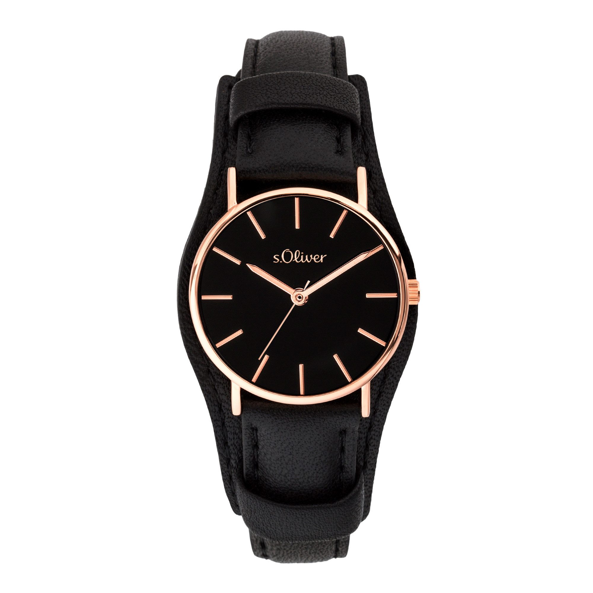 s.Oliver Quarzuhr Kunstleder