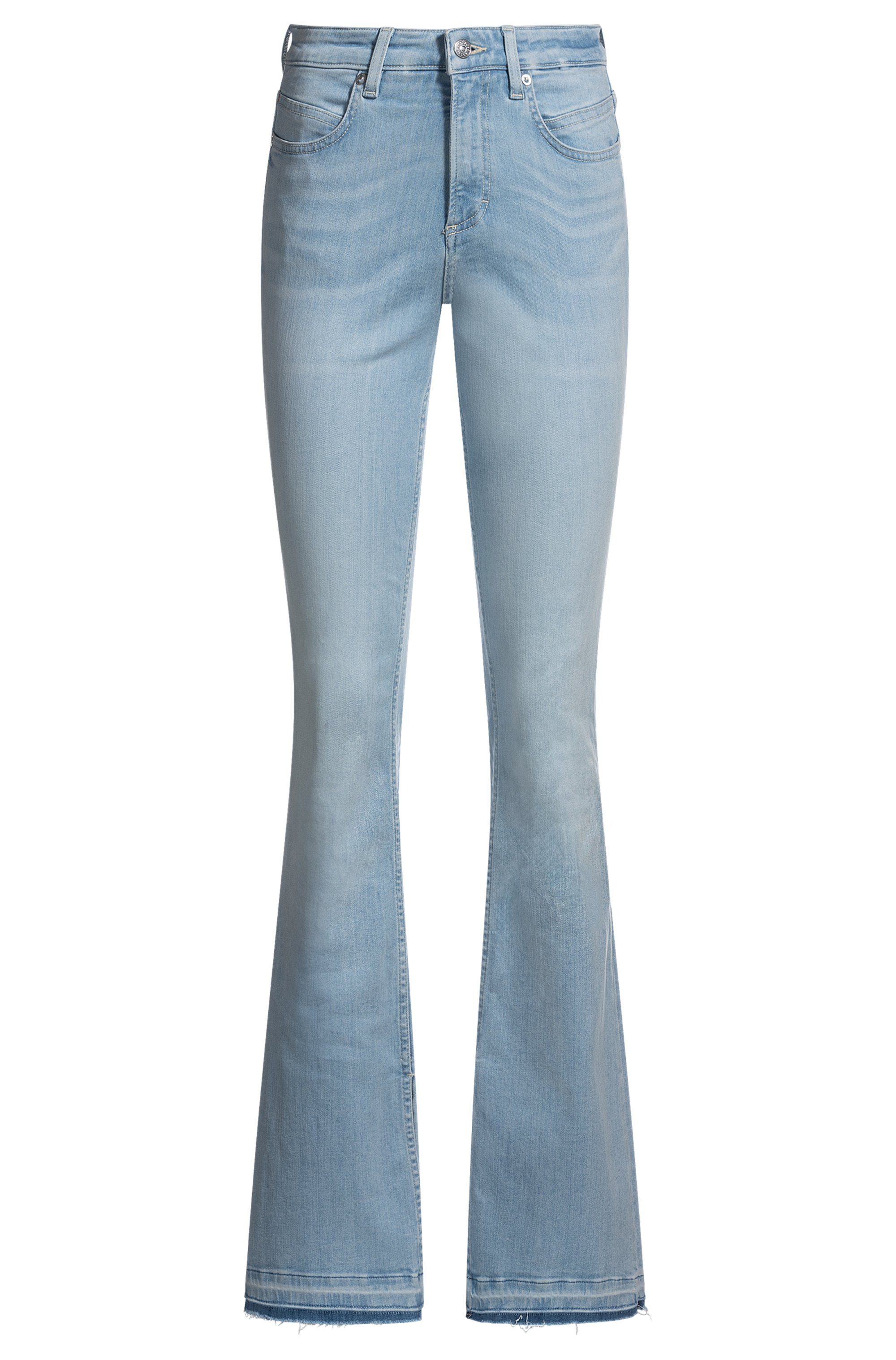 BOSS ORANGE Bootcut-Jeans Rosa High Rise Bootcut Premium Damenmode (BOSS ORANGE DENIM) knöchelfrei