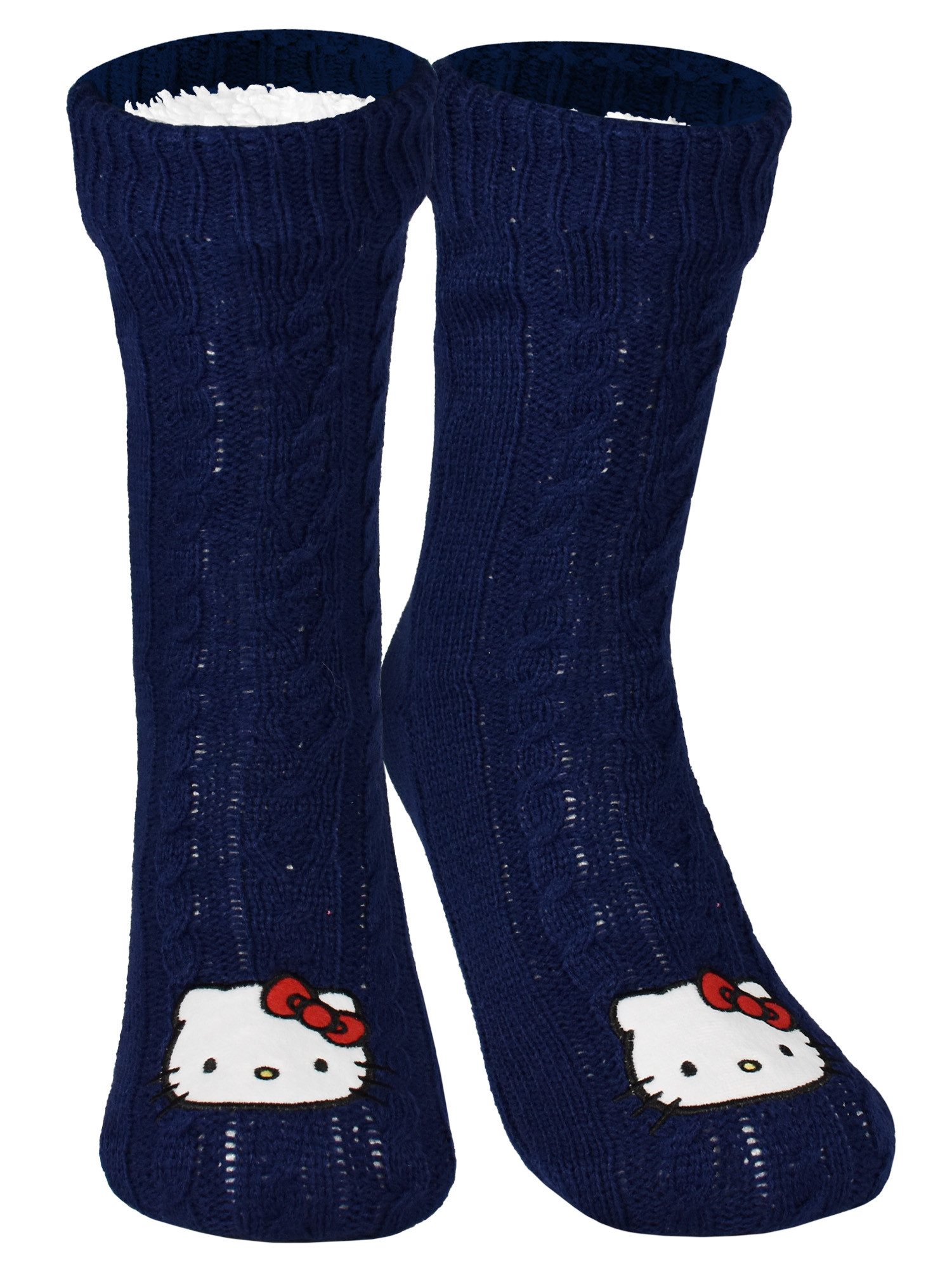 Haussocken Hello Kitty Hüttensocken Strick Socken Haussocken Kuschelsocken