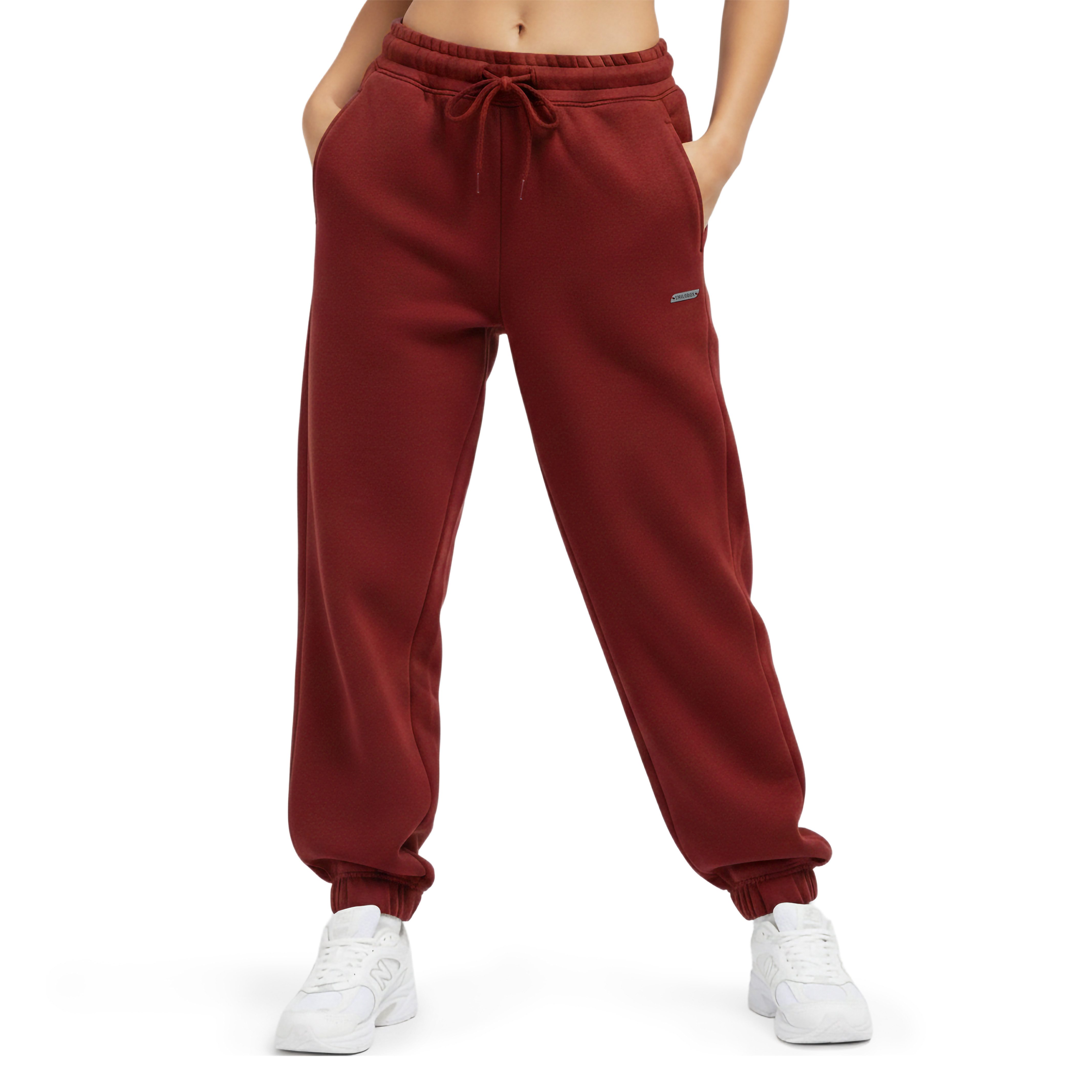 Smilodox Jogginghose Lyanna, Regular Fit Sweathose mit Kordelzug am Bund, Metallabel angenehmes Material Bündchen an Beinabschlüssen Sport Alltag Fitness
