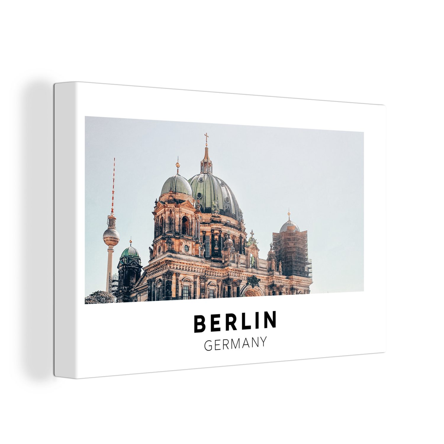 OneMillionCanvasses® Leinwandbild Berlin - (1 Leinwandbilder, Domtoren, Wandbild Wanddeko, Deutschland Aufhängefertig, 30x20 - St), cm