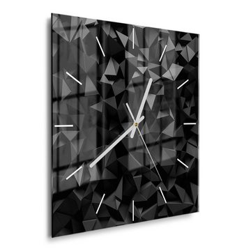 DEQORI Wanduhr 'Bizarre Oberfläche' (Glas Glasuhr modern Wand Uhr Design Küchenuhr)