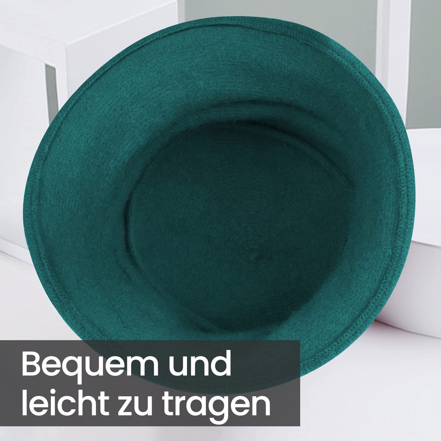 grün MAGICSHE Baskenmütze Wolle Beret Damen Mütze Wintermütze Barett