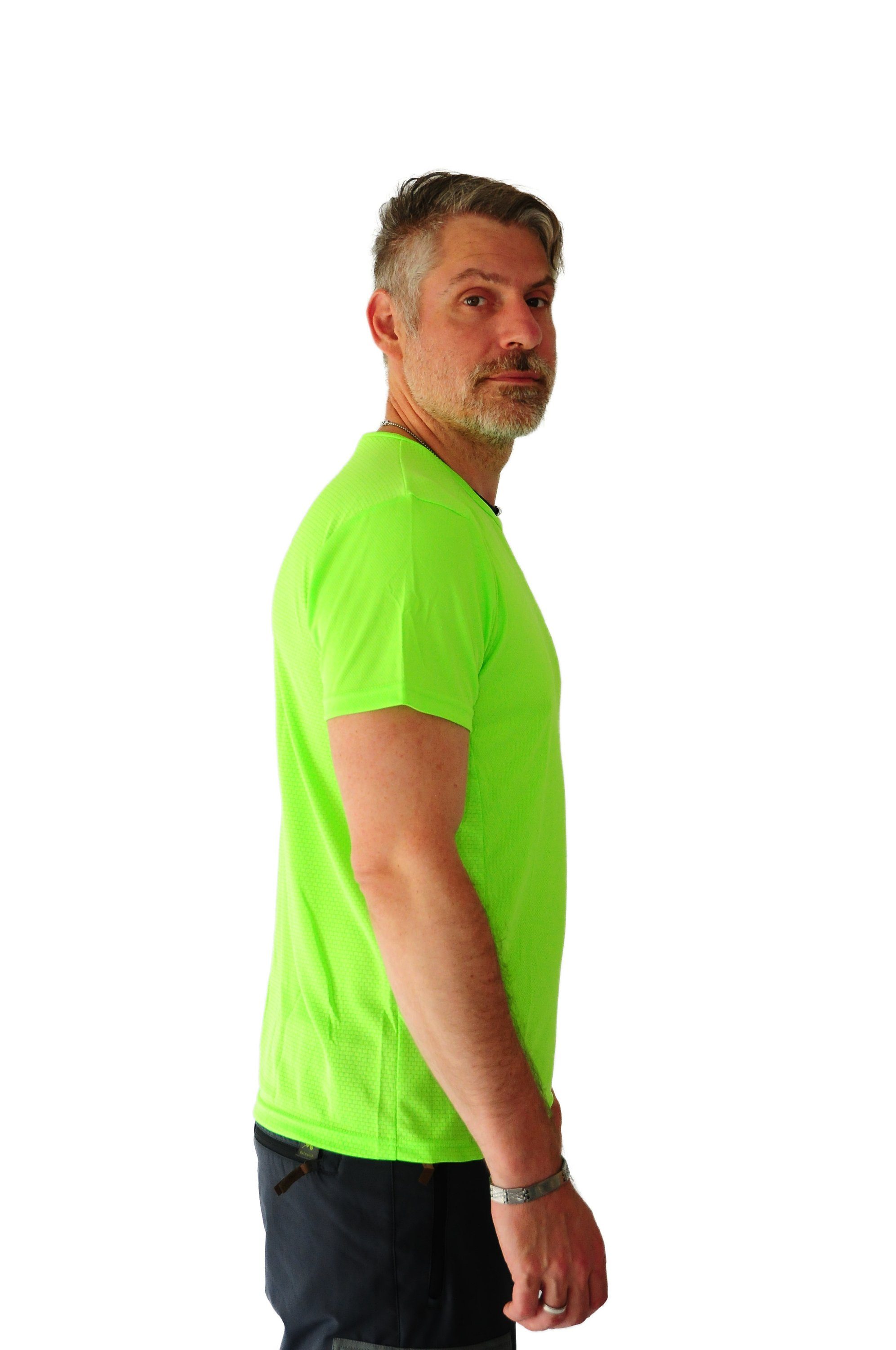 Joluvi T-Shirt Duplex für Herren, Verde Neon schnelltrocknend