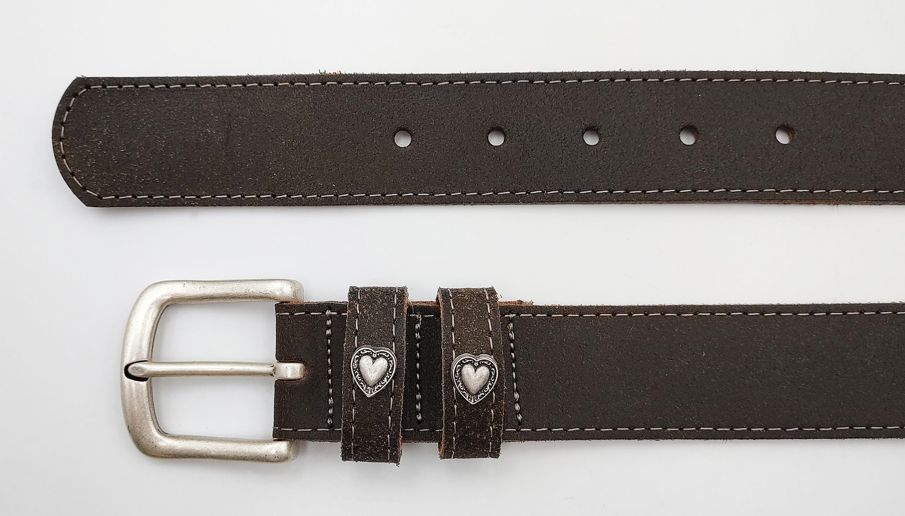 Der Trachtler Ledergürtel mit Zierteilen auf den Schlaufen MADE IN GERMANY günstig online kaufen