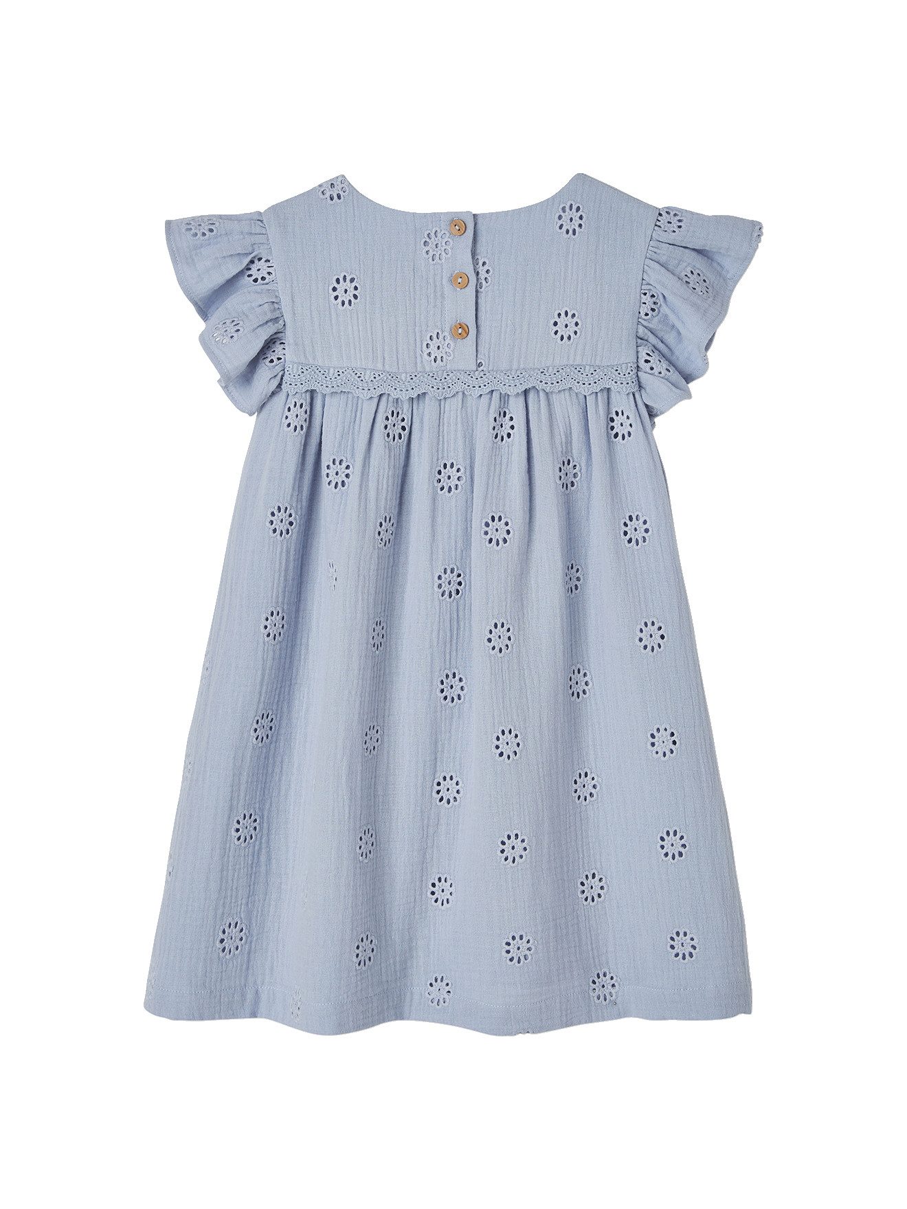 vertbaudet Minikleid Mädchen Musselinkleid