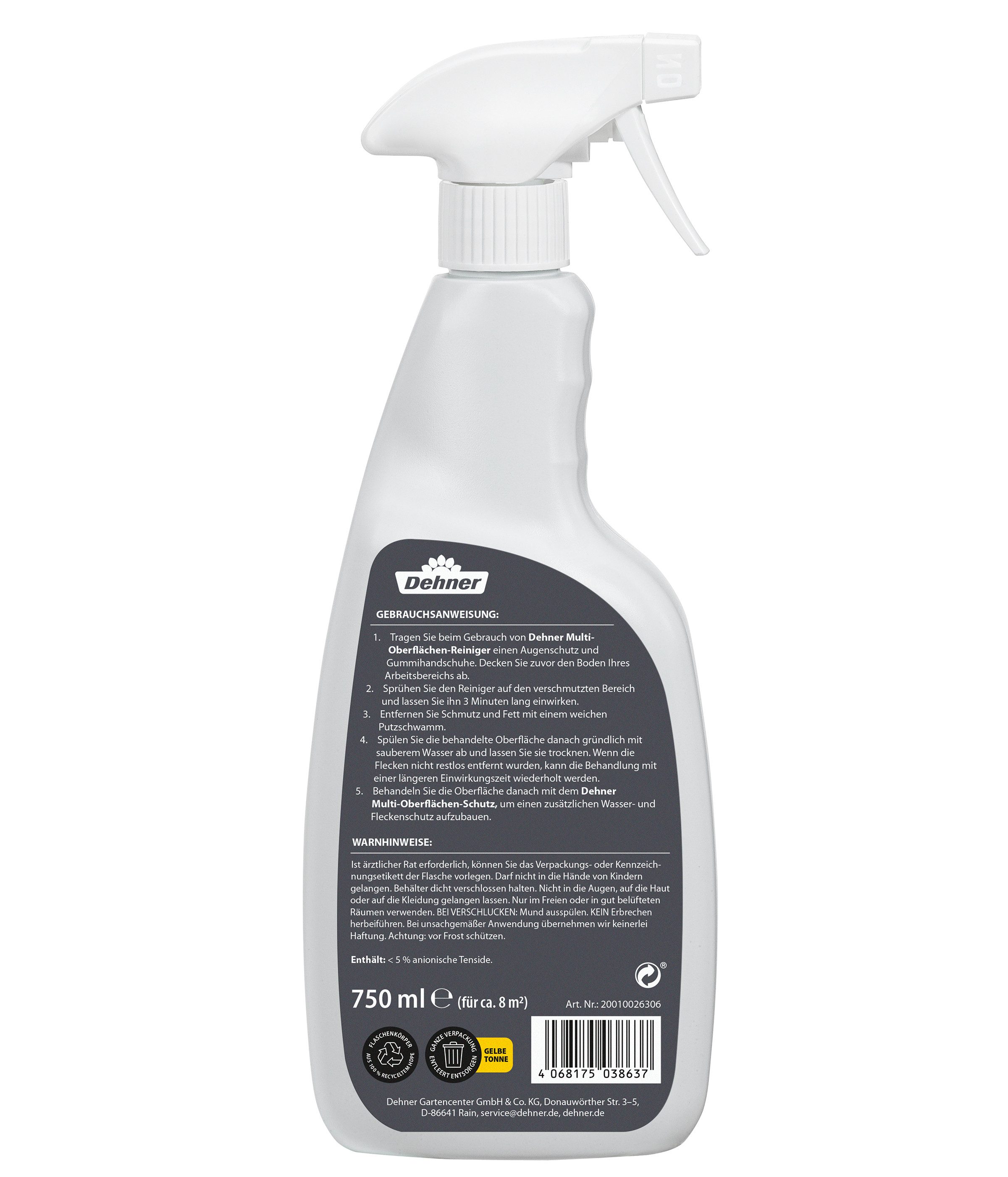 Dehner Multi-Oberflächen-Reiniger für Gartenmöbel, 750 ml Möbelpflegeöl-Set, Allzweckreiniger für Outdoor Möbel