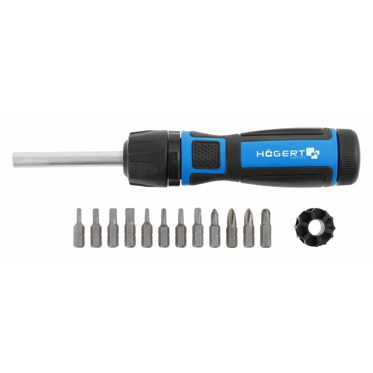 Högert Schraubendreher Ratschen-Schraubendreher Bitsortiment 13 teilig
