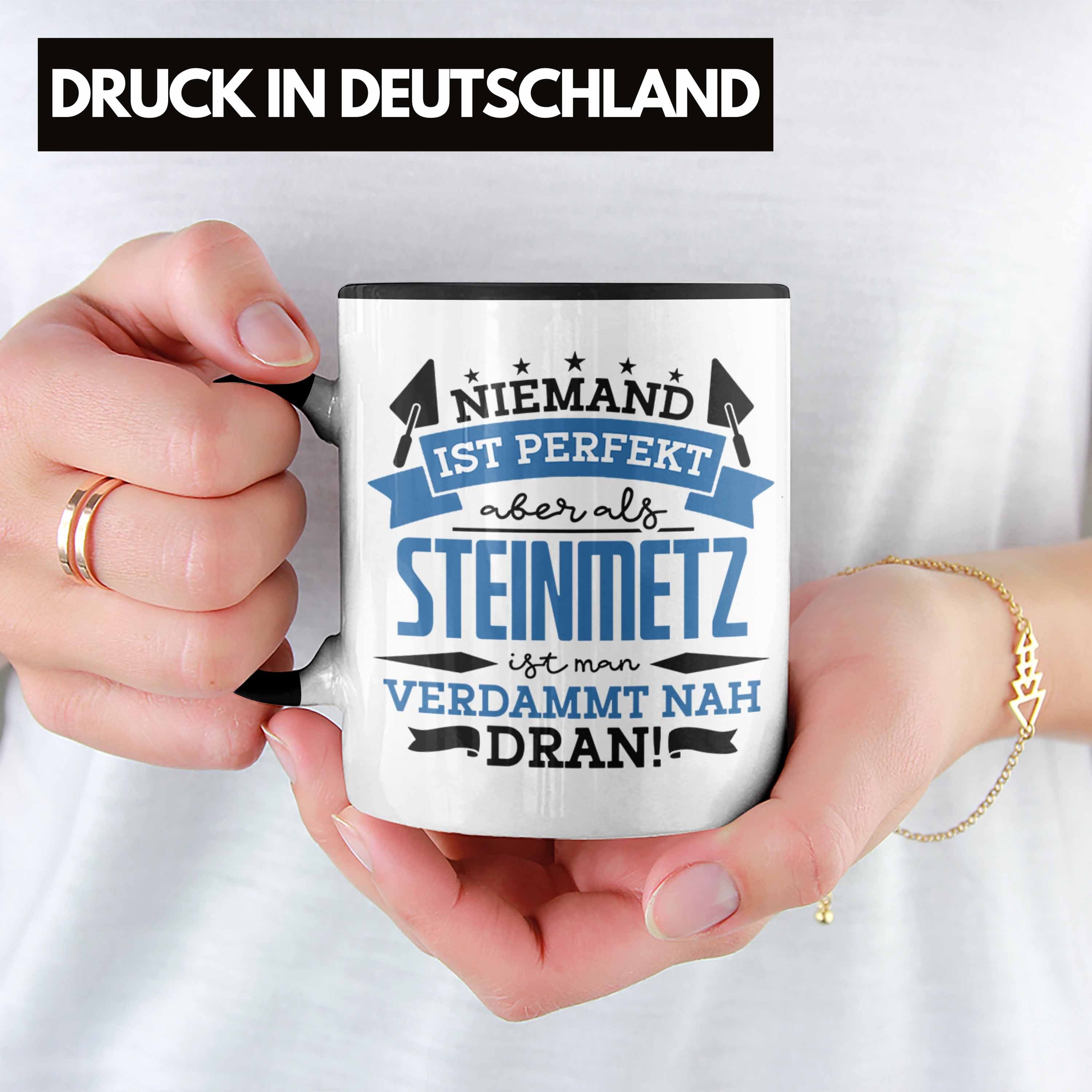 Tasse Perfek Spruch Ist Schwarz Spruch Trendation Steinmetz Geschenkidee Geschenk Tasse Niemand