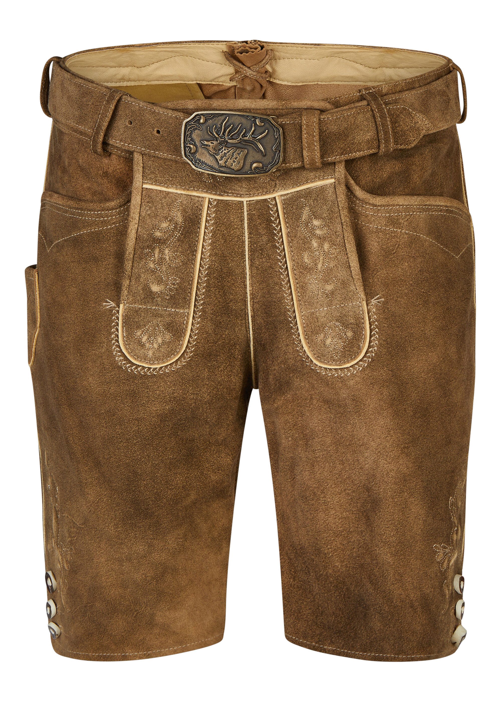 Spieth & Wensky Shorts Rampoldi Lederhose in Regular Fit