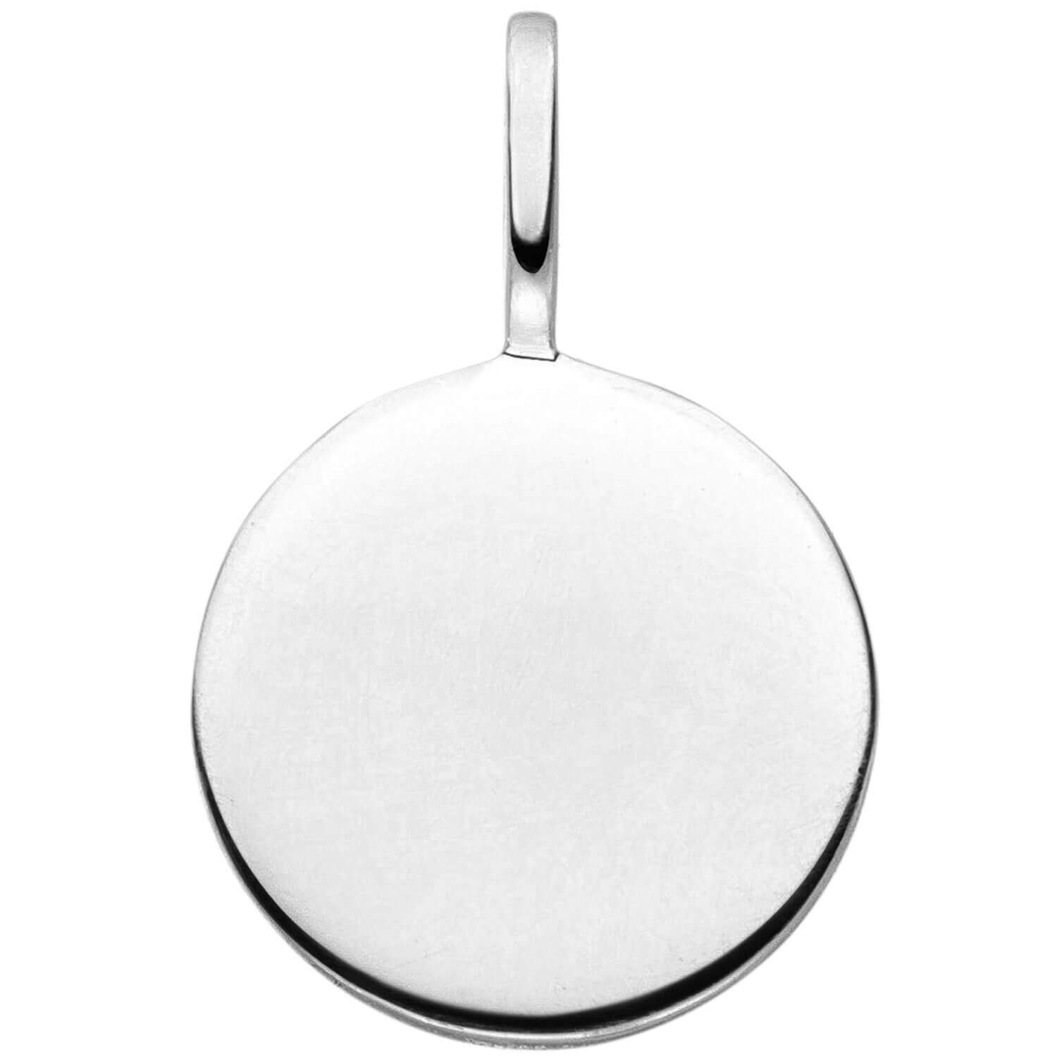 Kettenanhänger Anhänger für Gravur rund aus 925 Silber Ø 10mm