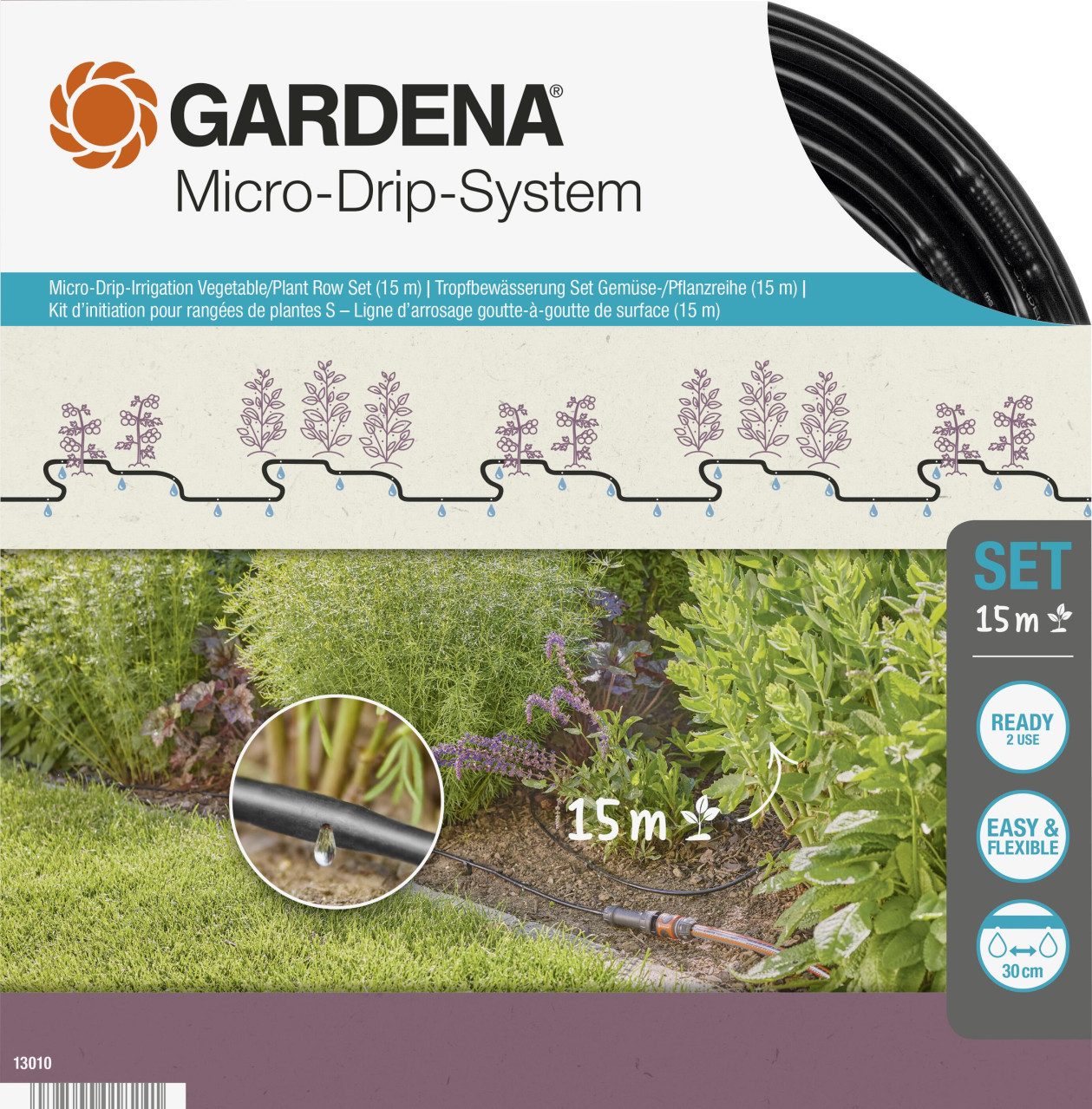 Bewässerungssystem Gardena Micro-Drip-System Start Sets Pflanzreihen