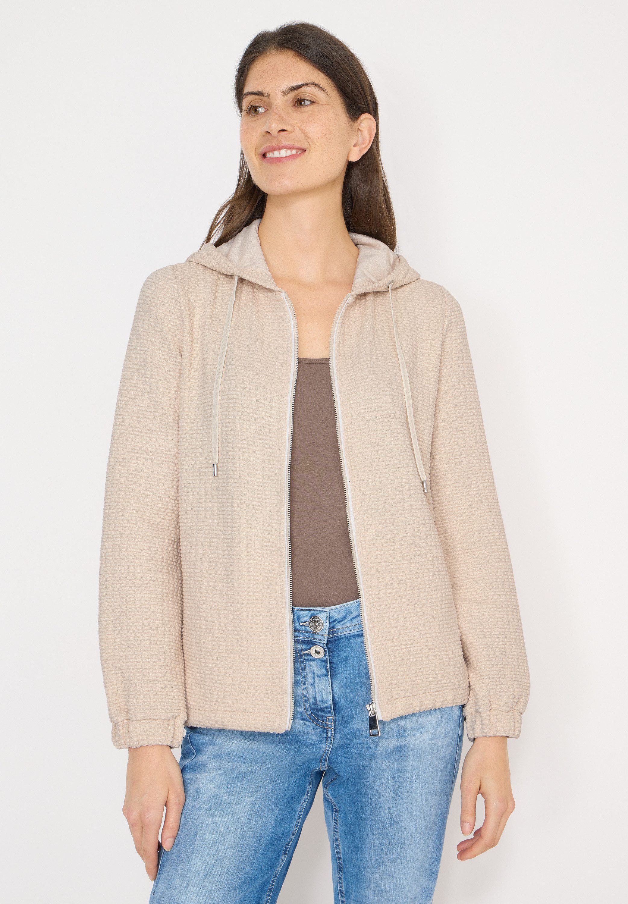 CECIL Sweatjacke mit Struktur-Muster