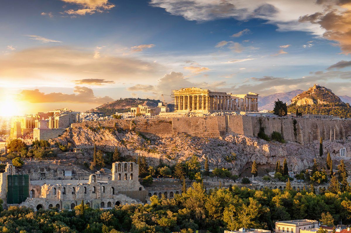 Papermoon Fototapete Griechenland Akropolis in Athen