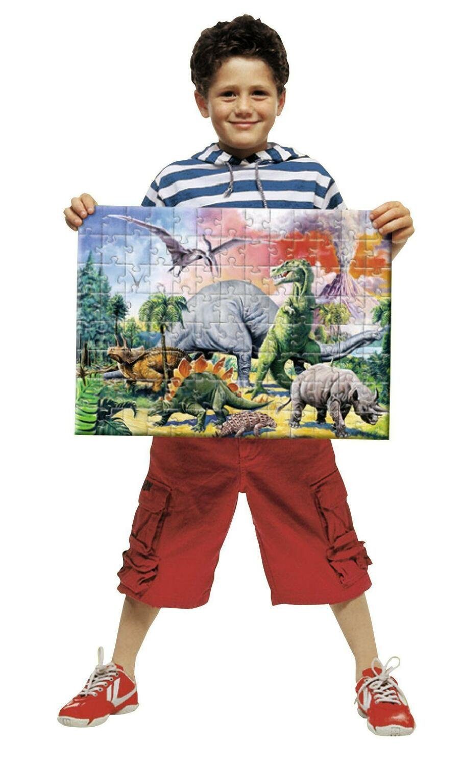 100 Puzzle 100 Teile XXL, Unter Dinosauriern. Ravensburger Puzzleteile Puzzle