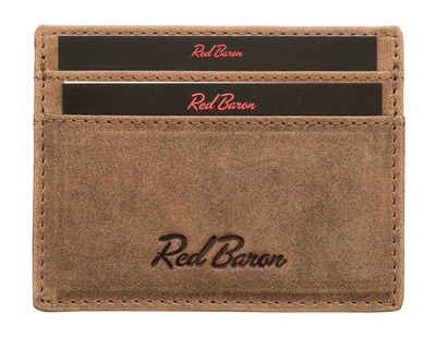 Red Baron Kartenetui RB-CC-001-05, 4 Kreditkartenfächer, Leder, schlicht, einfach