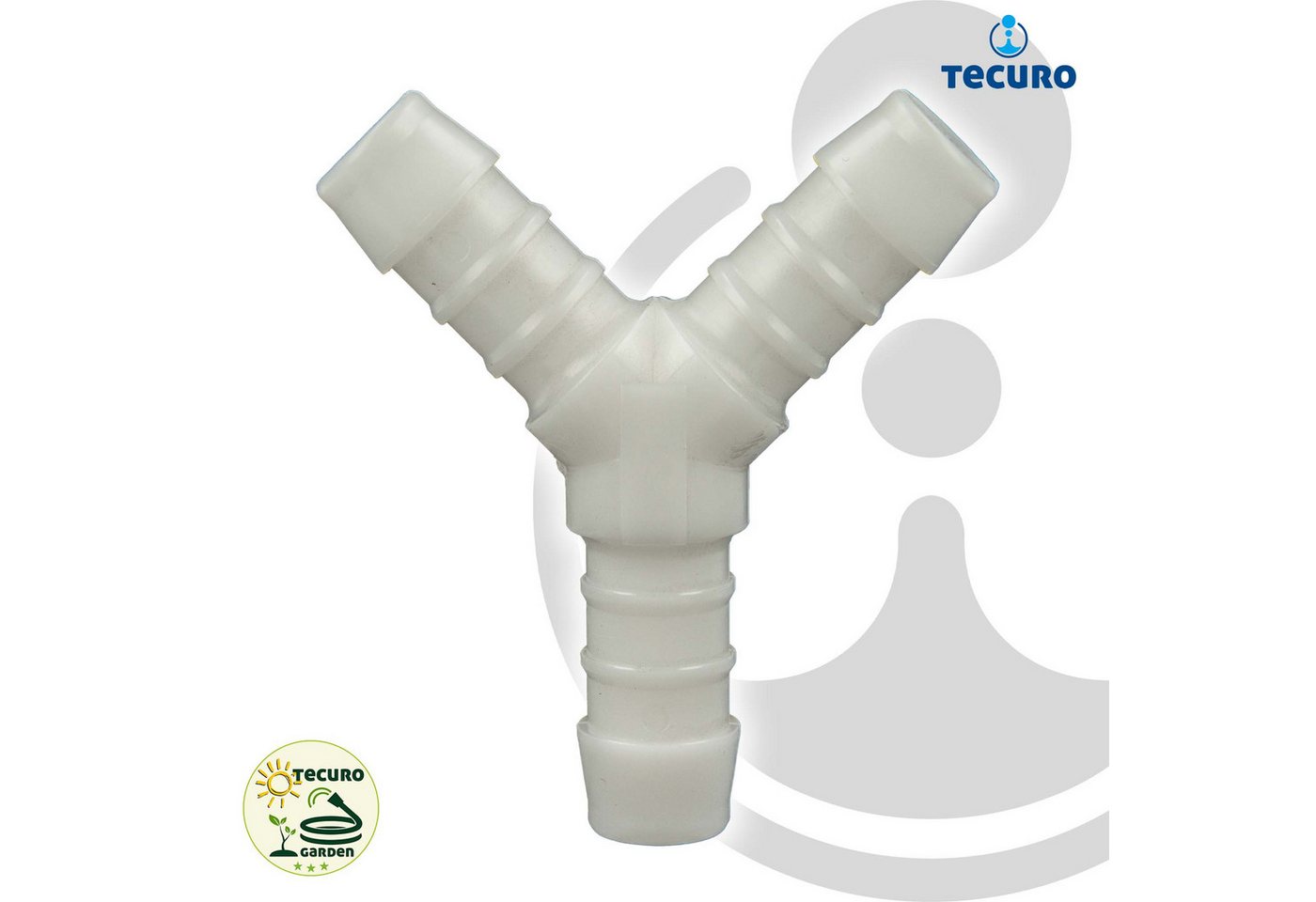 Thumbnail - tecuro Schlauchtülle Schlauchverbinder Y-Stück, für Industrie und Garten - Nylon weiß