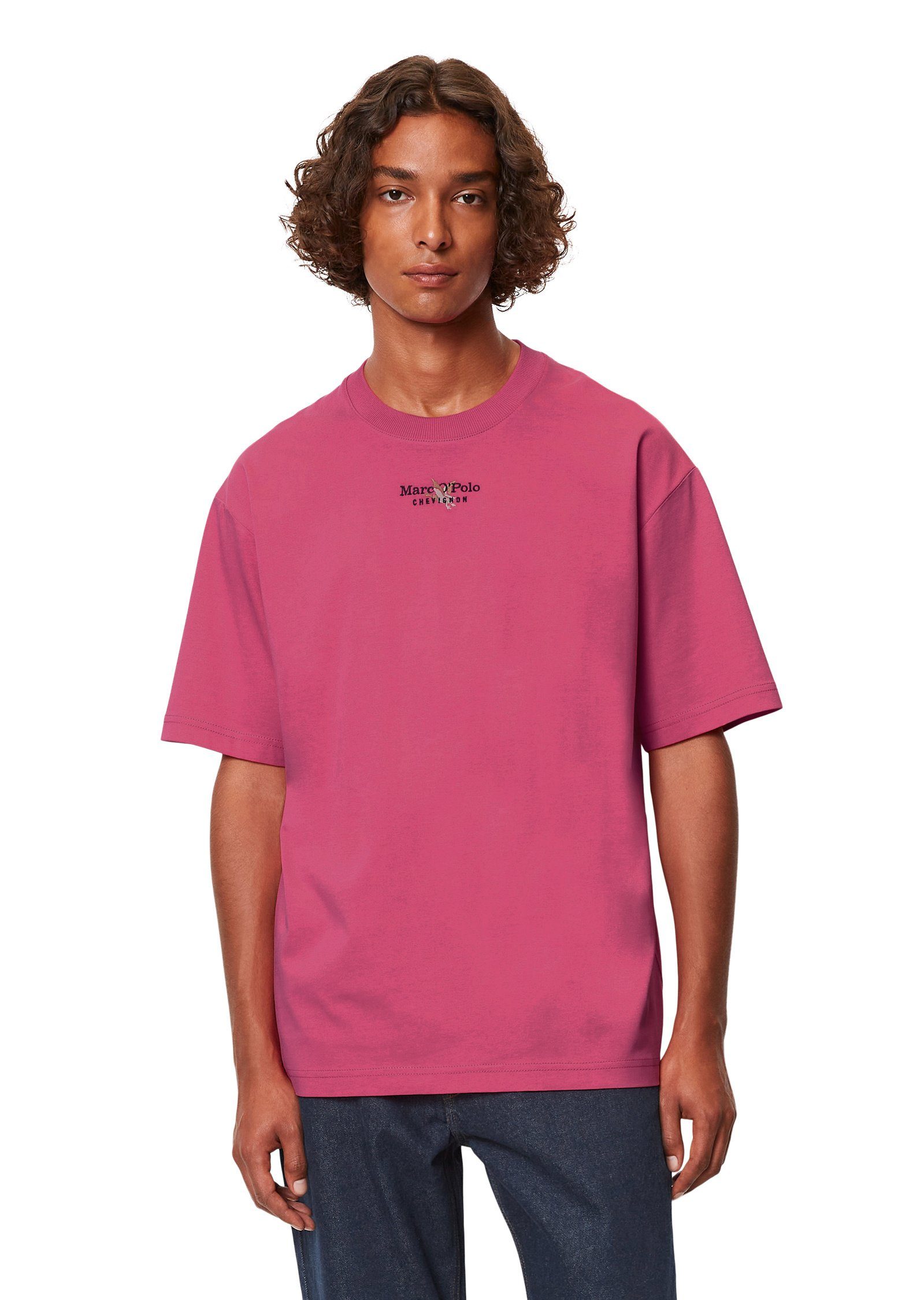 Marc O'Polo T-Shirt aus reiner Bio-Baumwolle rosa