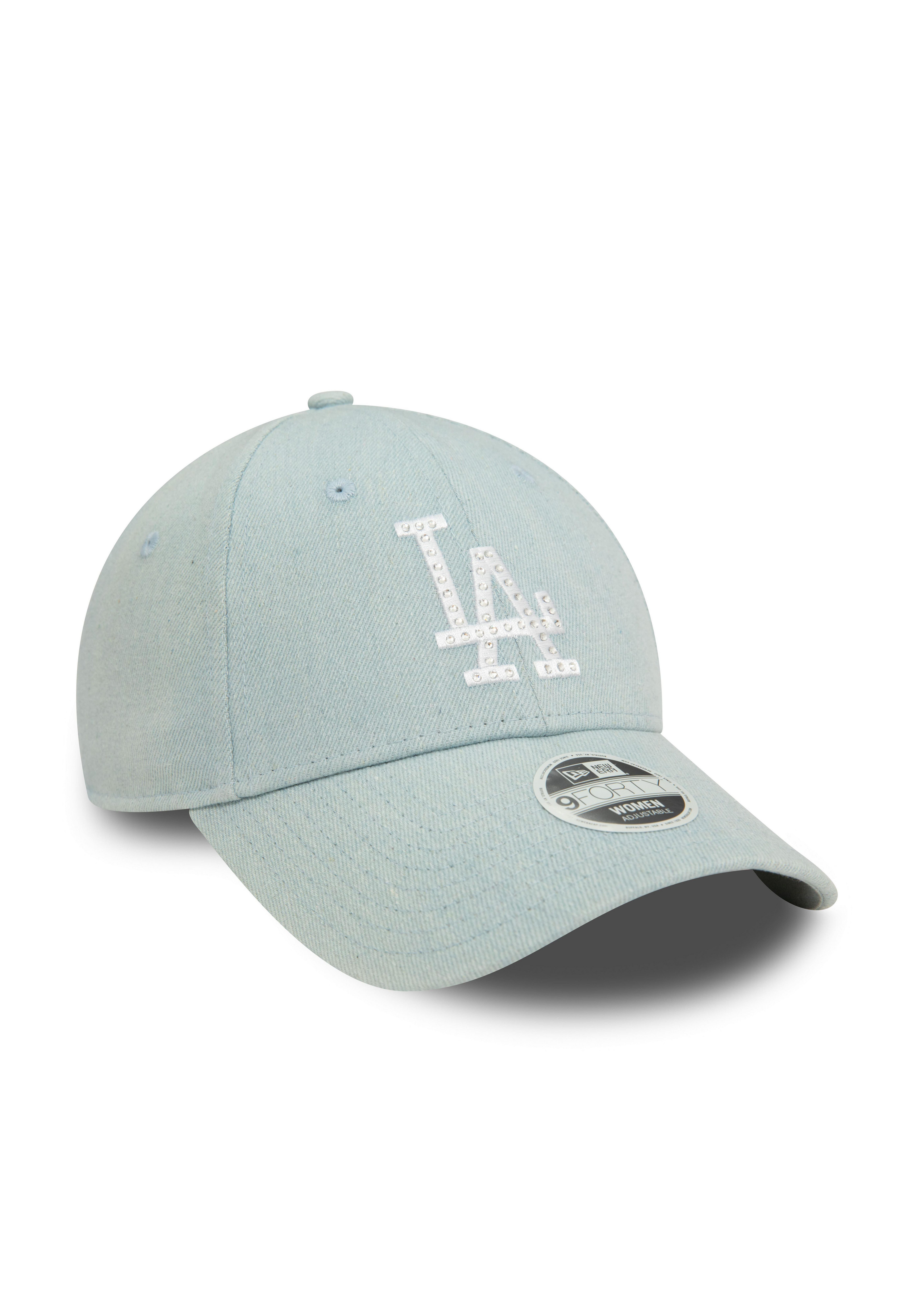 New Era Baseball Cap Los Angeles Dodgers MLB Diamante Denim Blau 9Forty Verstellbare Damen (1-St)