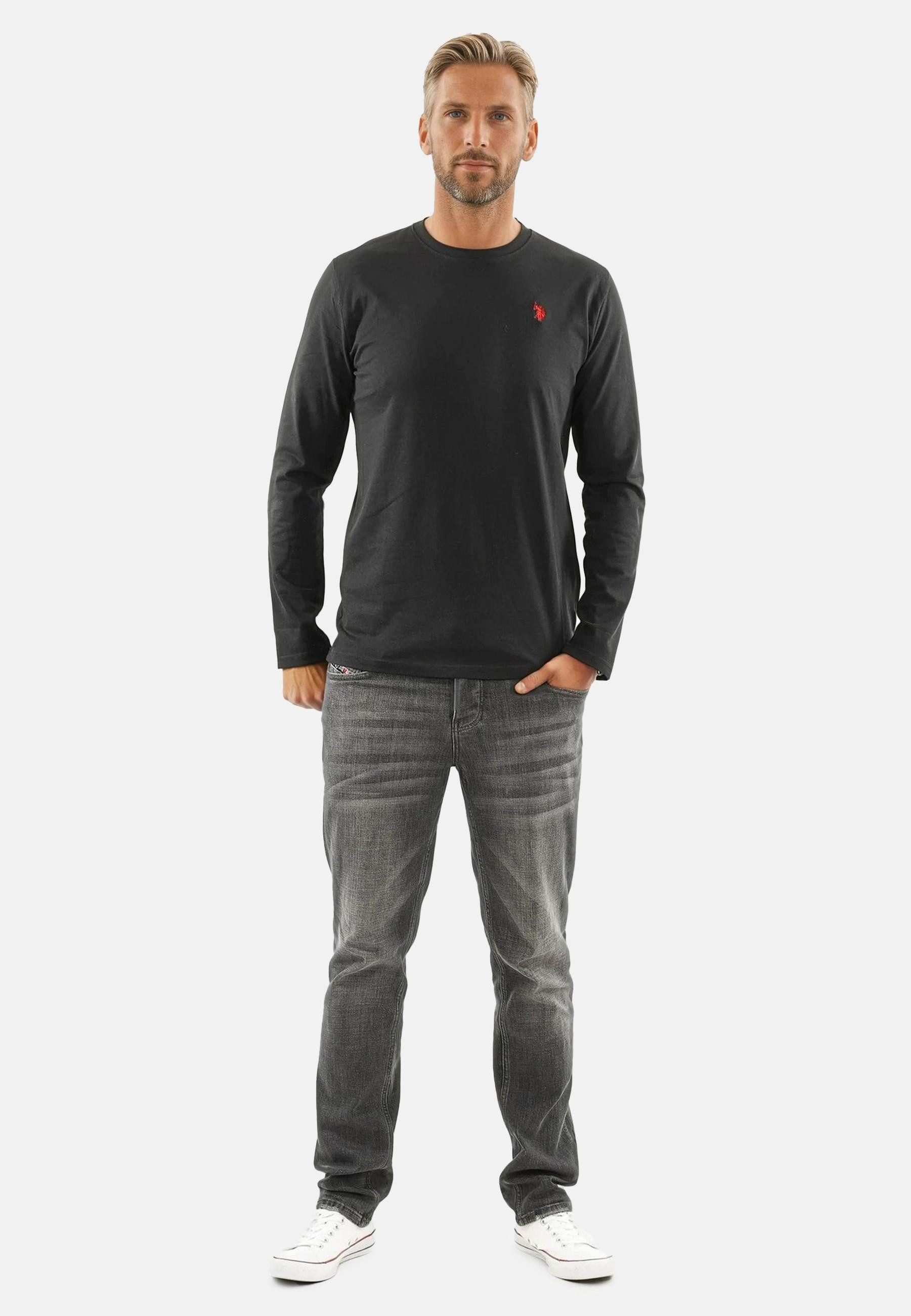 U.S. Polo Assn. Longsleeve Longsleeve USAaron – Herren Langarmshirt mit Log günstig online kaufen