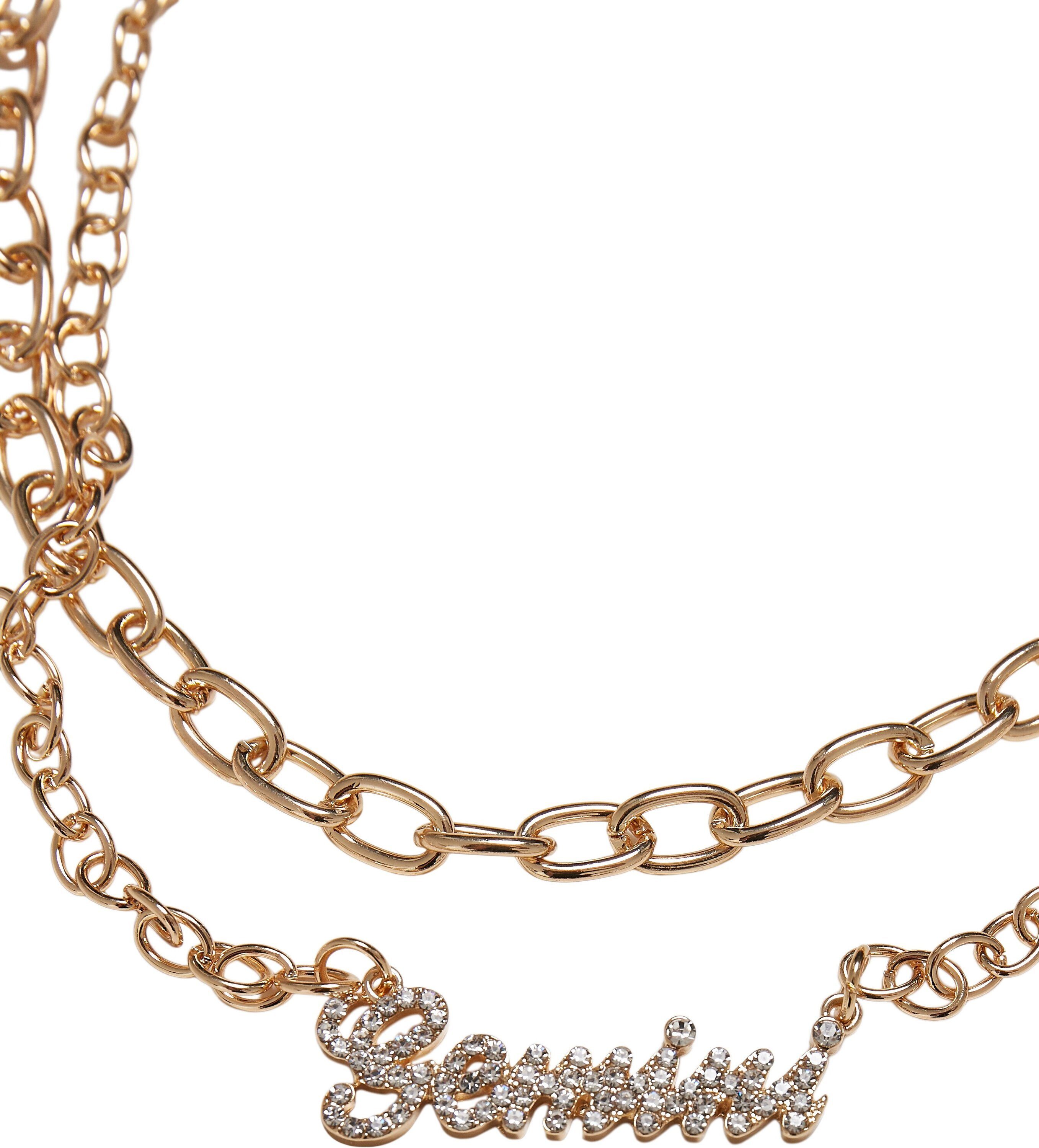 Edelstahlkette CLASSICS gemini Golden Diamond Necklace Zodiac Accessoires URBAN
