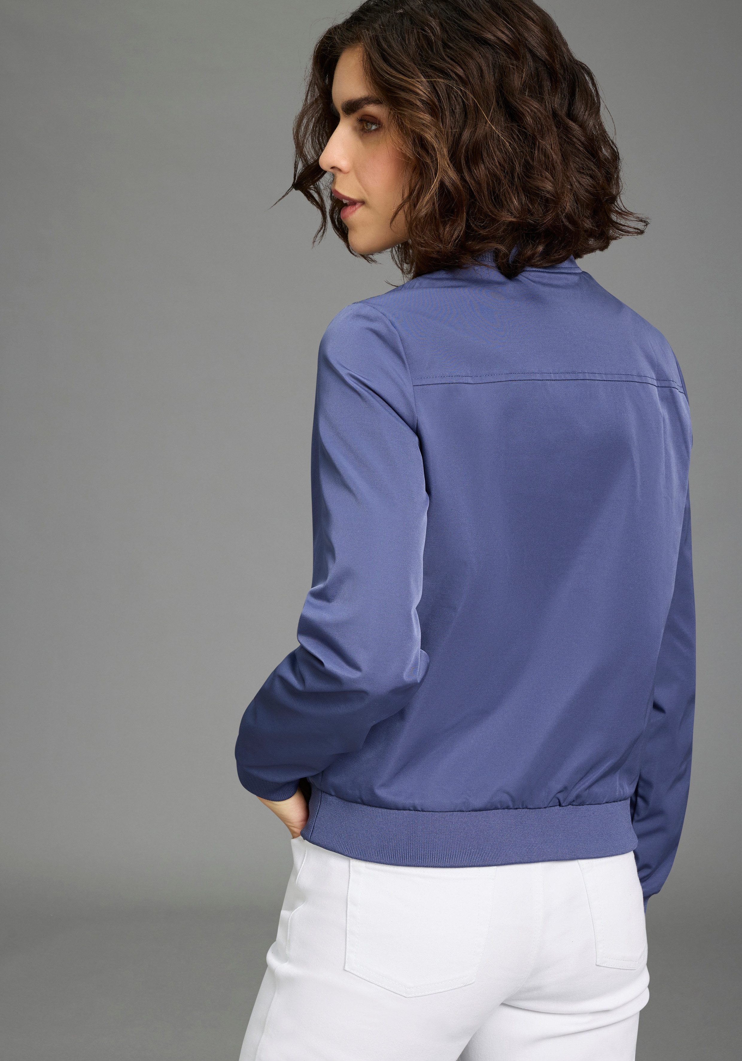 AJC Blouson mit Rippkragen, praktische Eingrifftaschen, Leichte Übergangsjacke