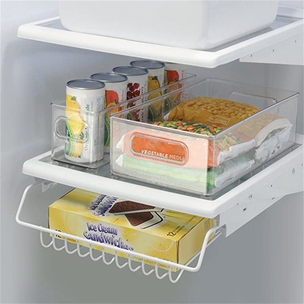 Atäsi Korbeinsatz Kühlschrankbox, stapelbarer Aufbewahrungsbehälter aus Kunststoff