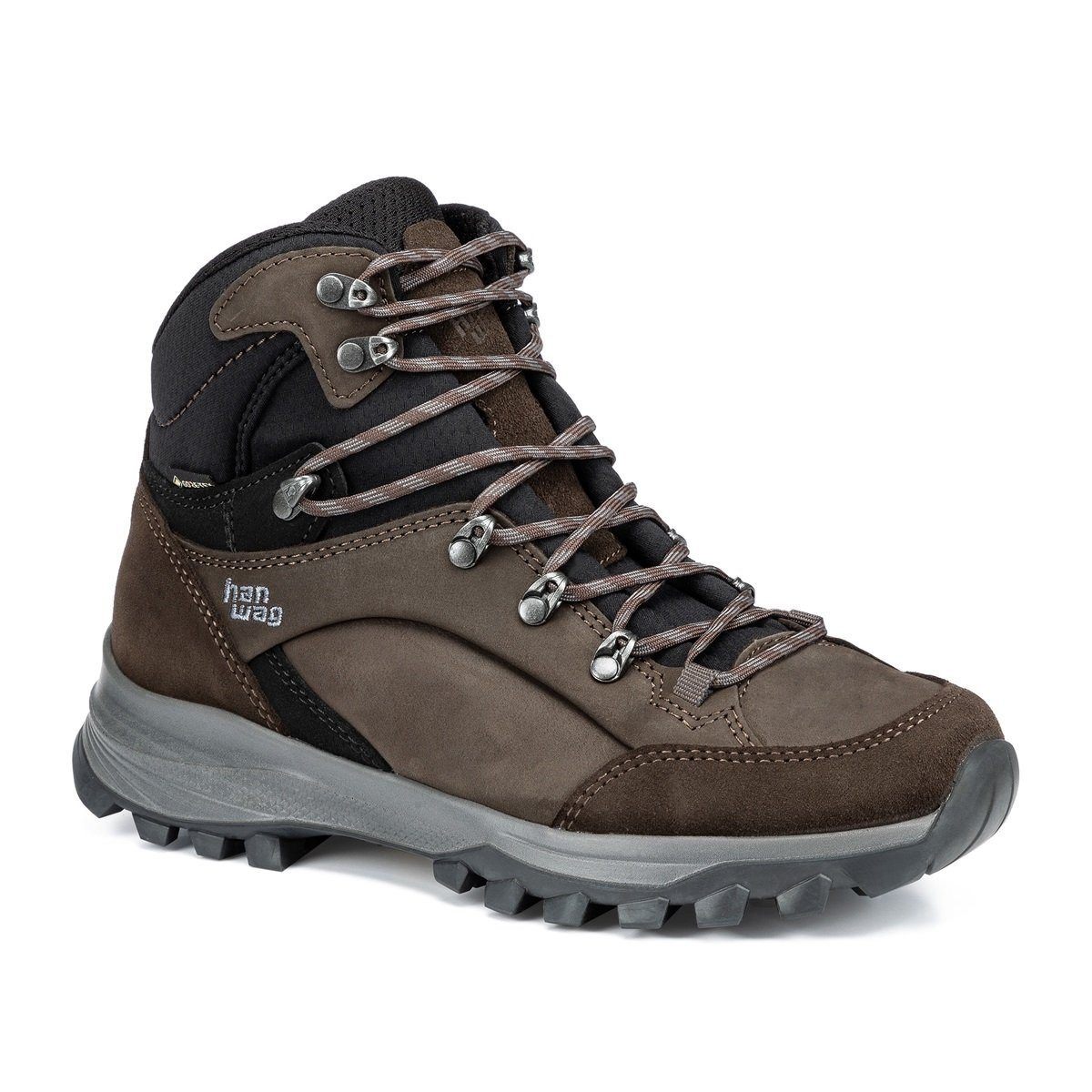 Hanwag Banks Lady GTX (Nubukleder, wasserdicht) moccabraun/schwarz Damen Wanderschuh