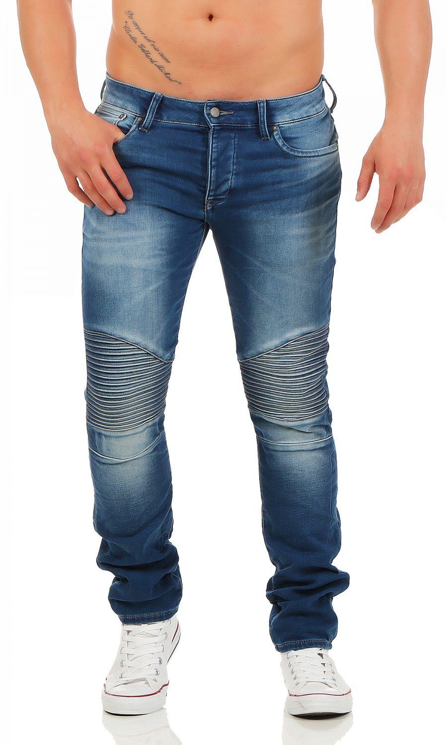 Jack & Jones Slim-fit-Jeans Jack & Jones Glenn Ryder Indigo Knit Slim Fit Herren Jeans
