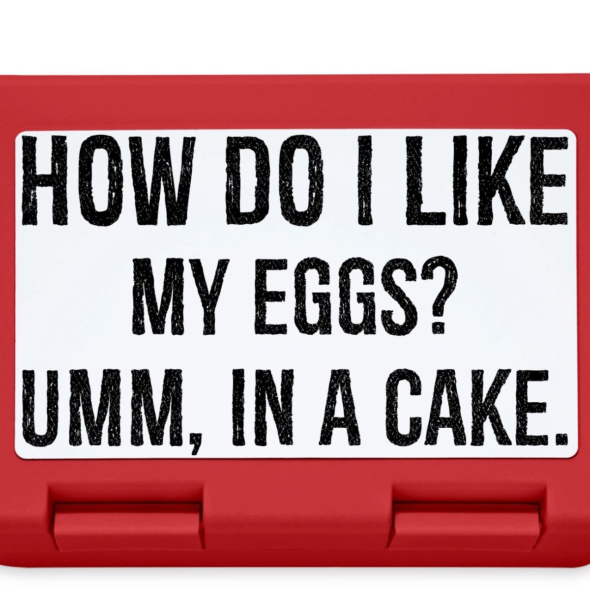 Spreadshirt Lunchbox I Like My Eggs In A Cake Ostern Eier Wortspiel Brotdose Lunchbox, Plastik, Aluminium