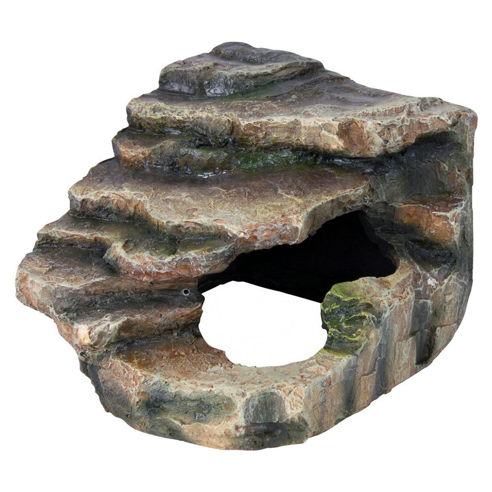 Terrariendeko Eck-Fels mit Höhle und Plattform Regenwald